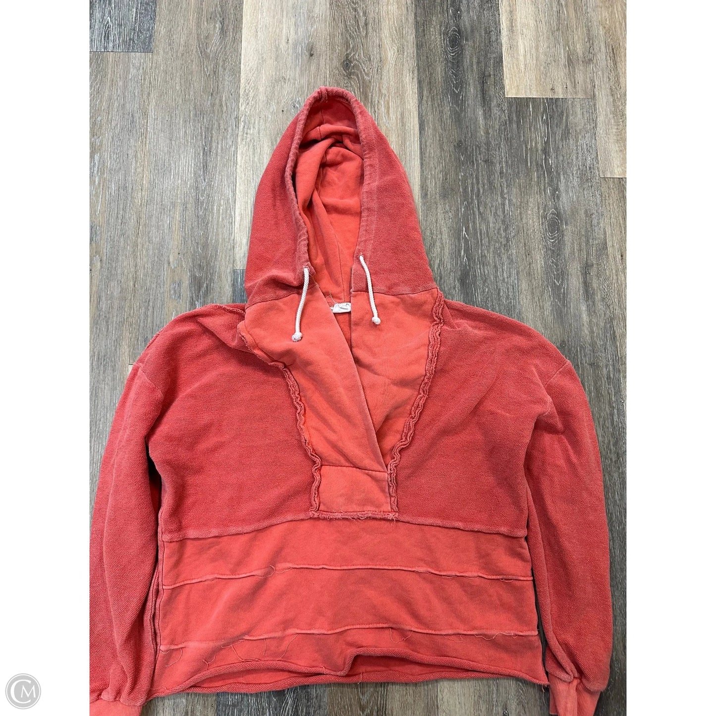 Sweatshirt Hoodie By Bke In Coral, Size: S