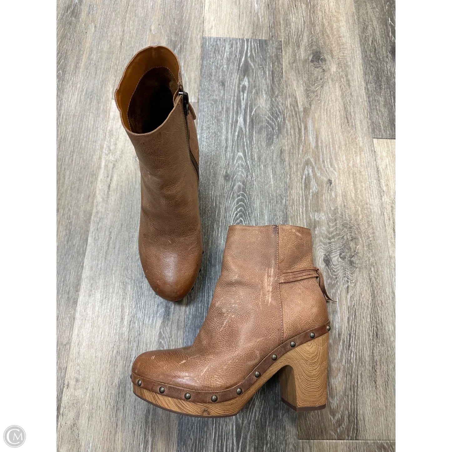 Boots Ankle Heels By Kork Ease In Tan, Size: 9