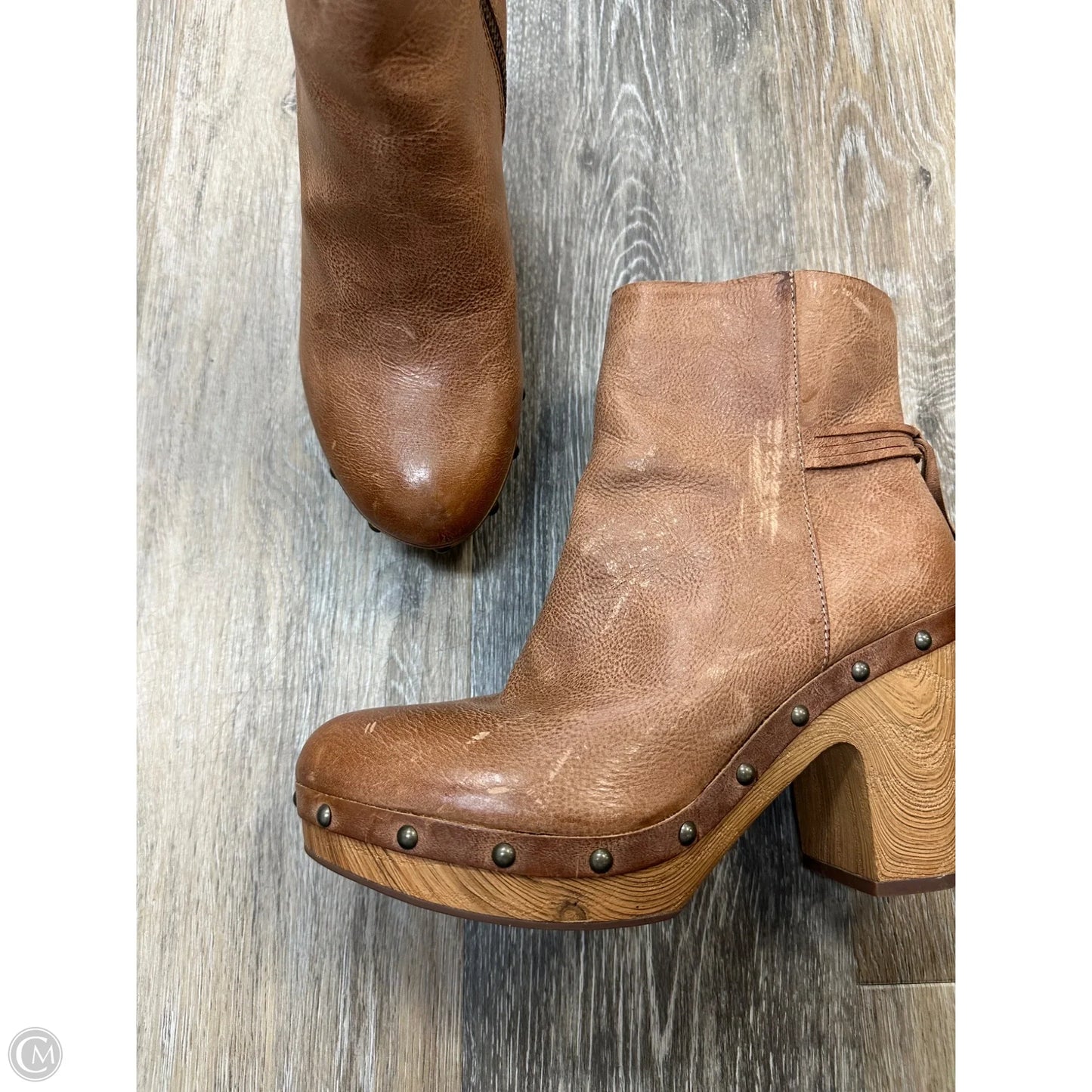 Boots Ankle Heels By Kork Ease In Tan, Size: 9