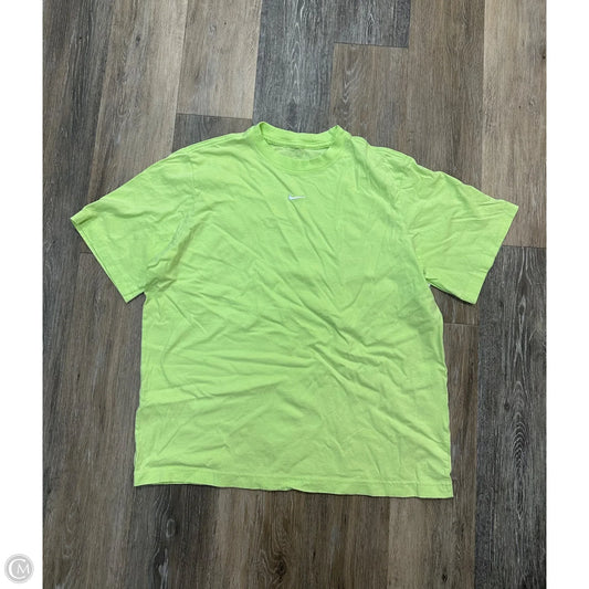 Athletic Top Short Sleeve By Nike Apparel In Green, Size: M