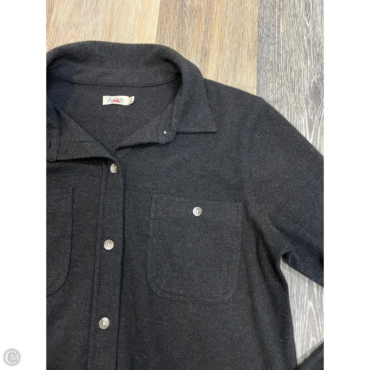 Jacket Shirt By Faherty In Black, Size: S