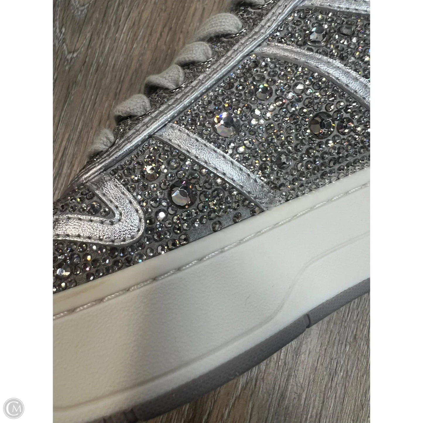 Shoes Luxury Designer By Jimmy Choo In Silver, Size: 6 (36)