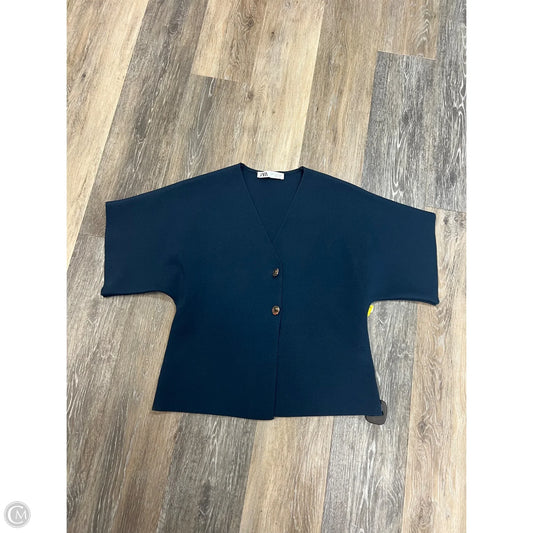 Sweater Short Sleeve By Zara In Blue, Size: M
