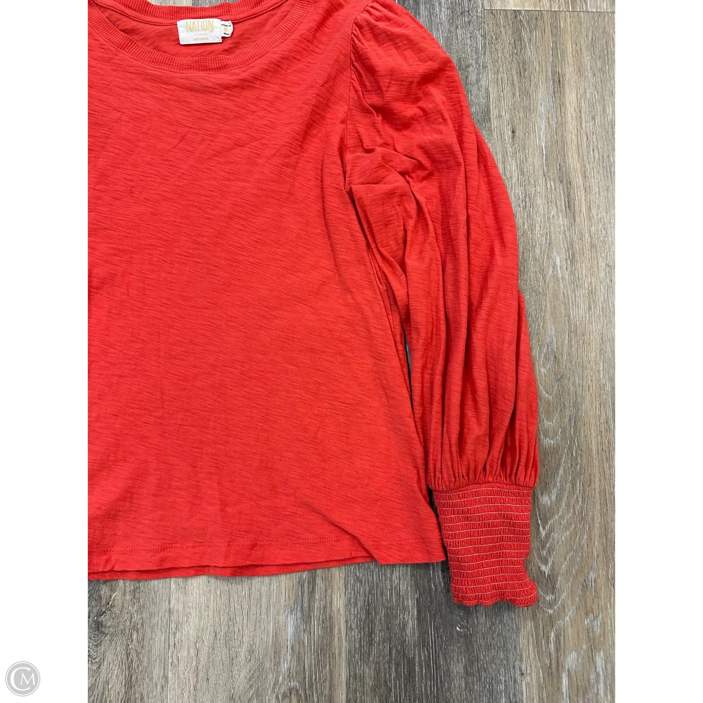 Top Long Sleeve By Nation Ltd In Red, Size: M