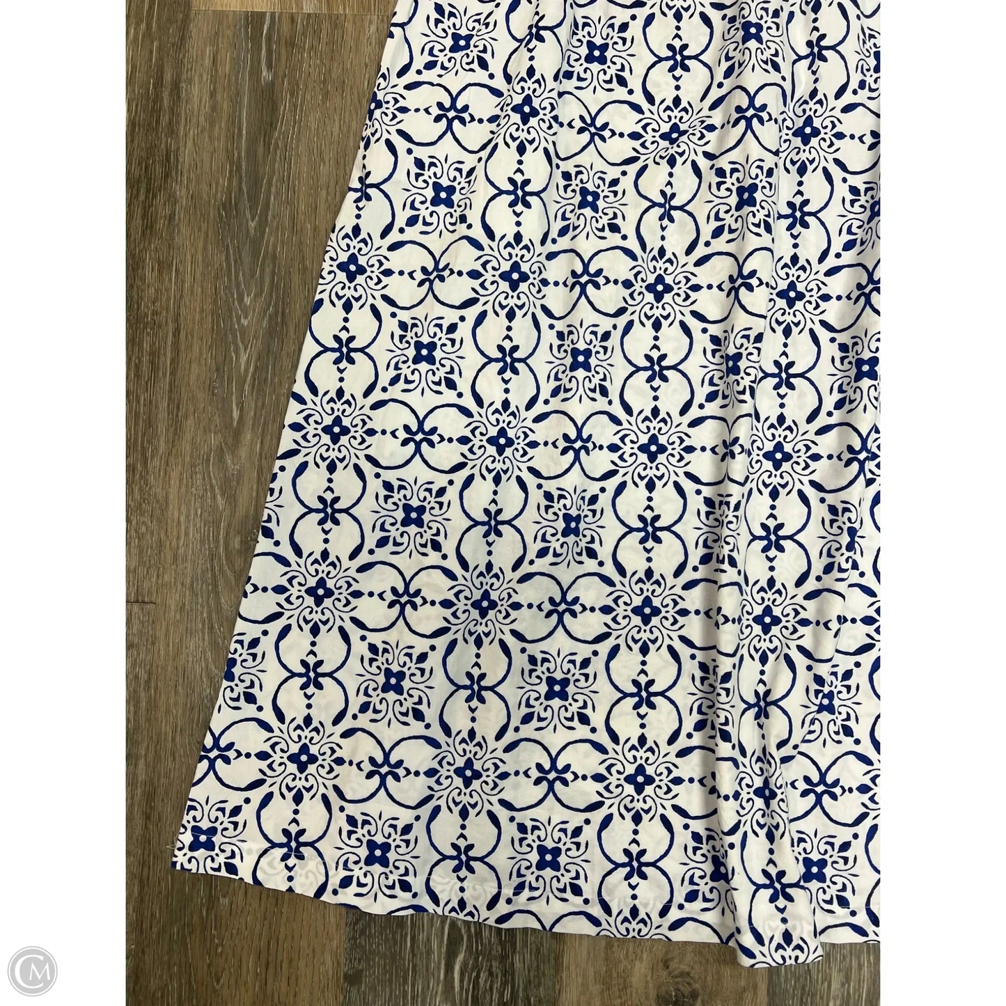 -Dress Casual Maxi By J. Crew In Blue & White, Size: 20