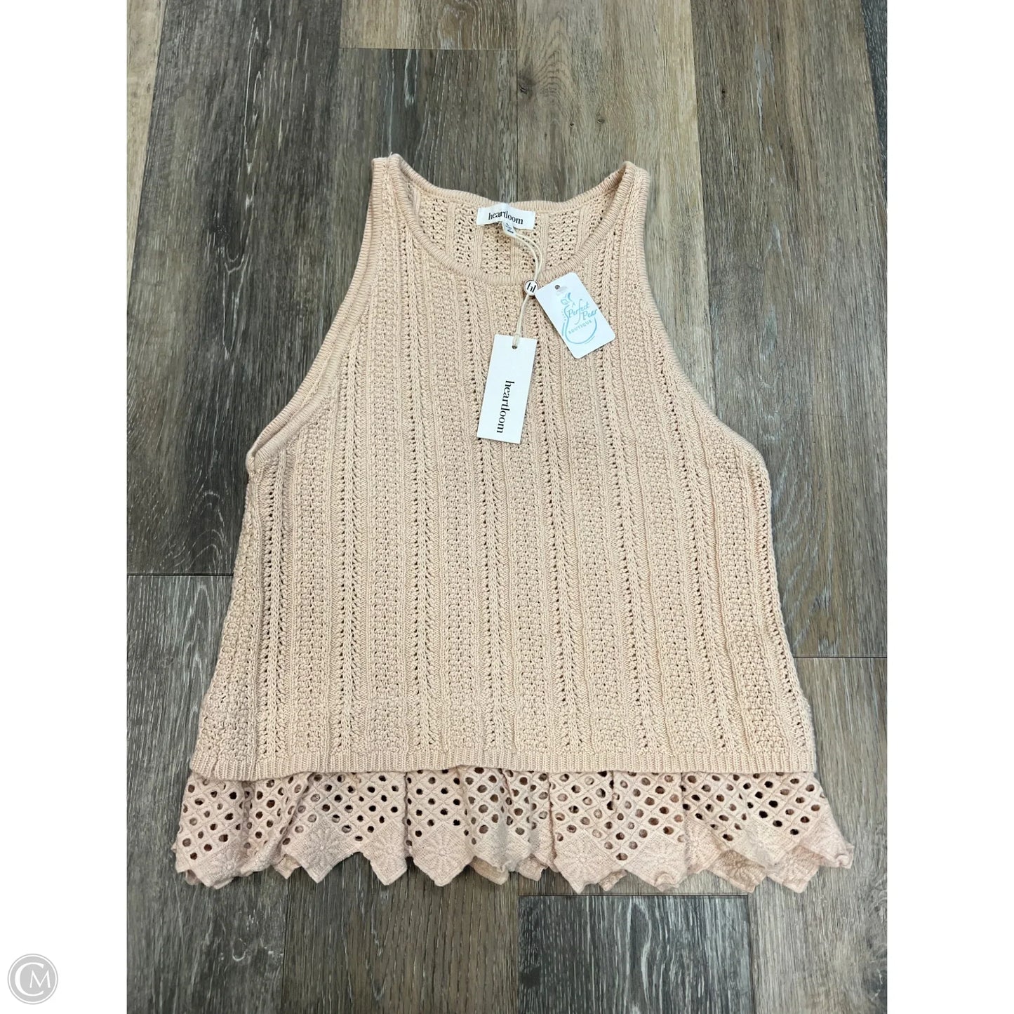Top Sleeveless By Heartloom In Tan, Size: L
