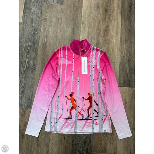 Athletic Top Long Sleeve Collar By Krimson Klover In Pink, Size: S