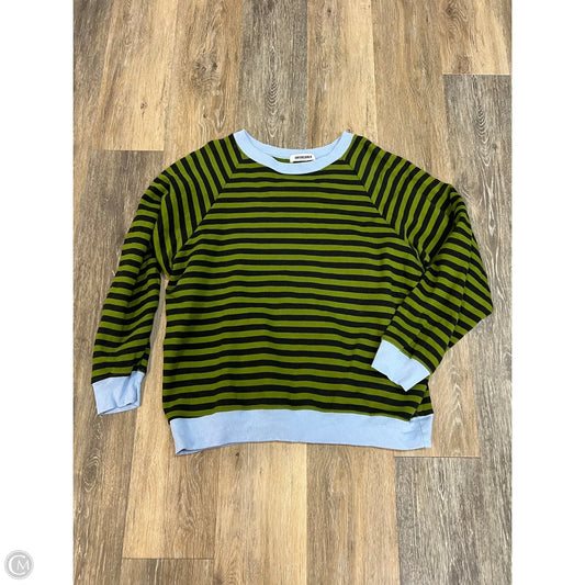 Sweatshirt Crewneck By Daydreamer In Striped Pattern, Size: M