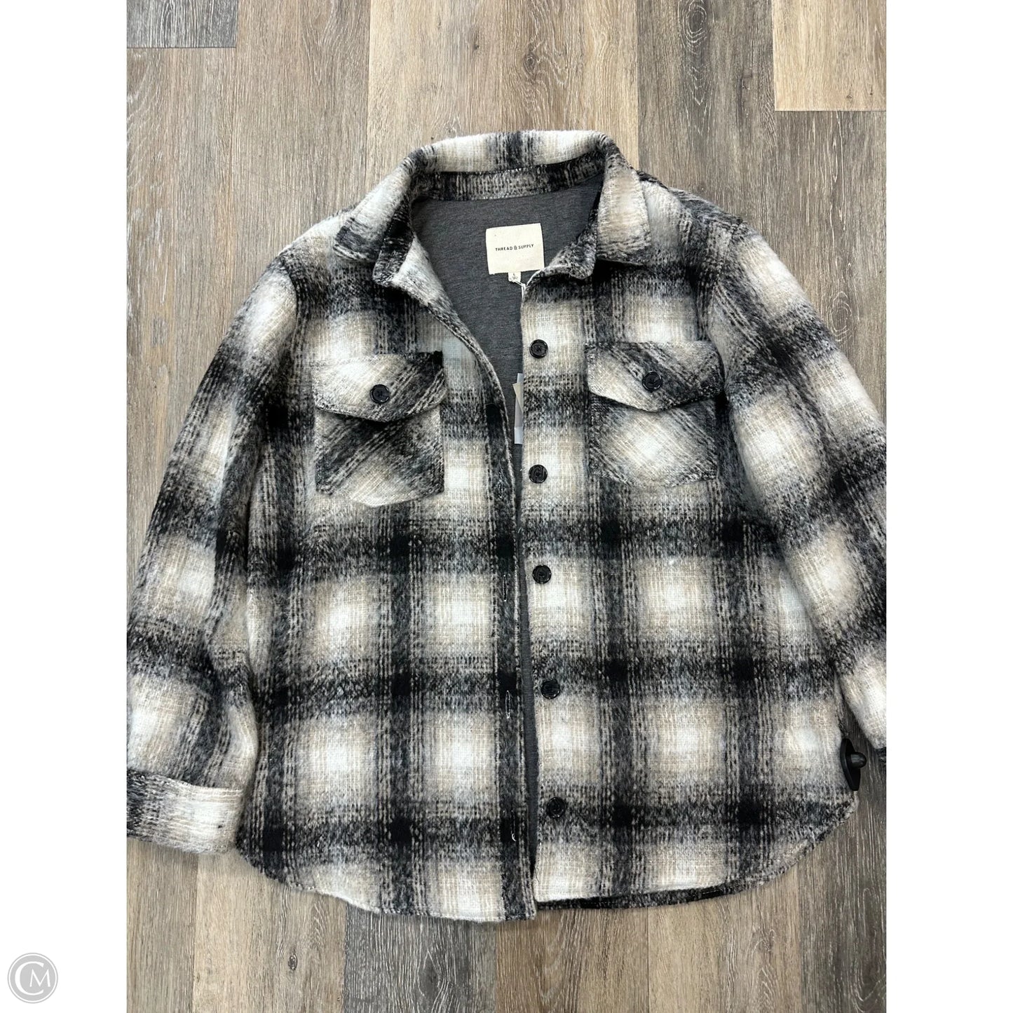Jacket Other By Thread And Supply In Plaid Pattern, Size: L