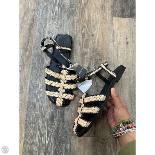 Sandals Flats By American Eagle In Black & Cream, Size: 8