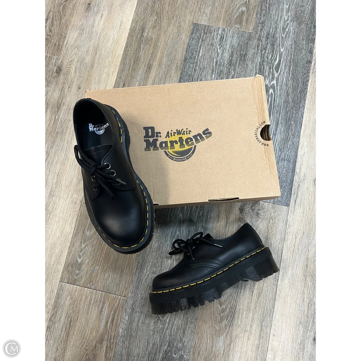 Shoes Heels Platform By Dr Martens In Black, Size: 5