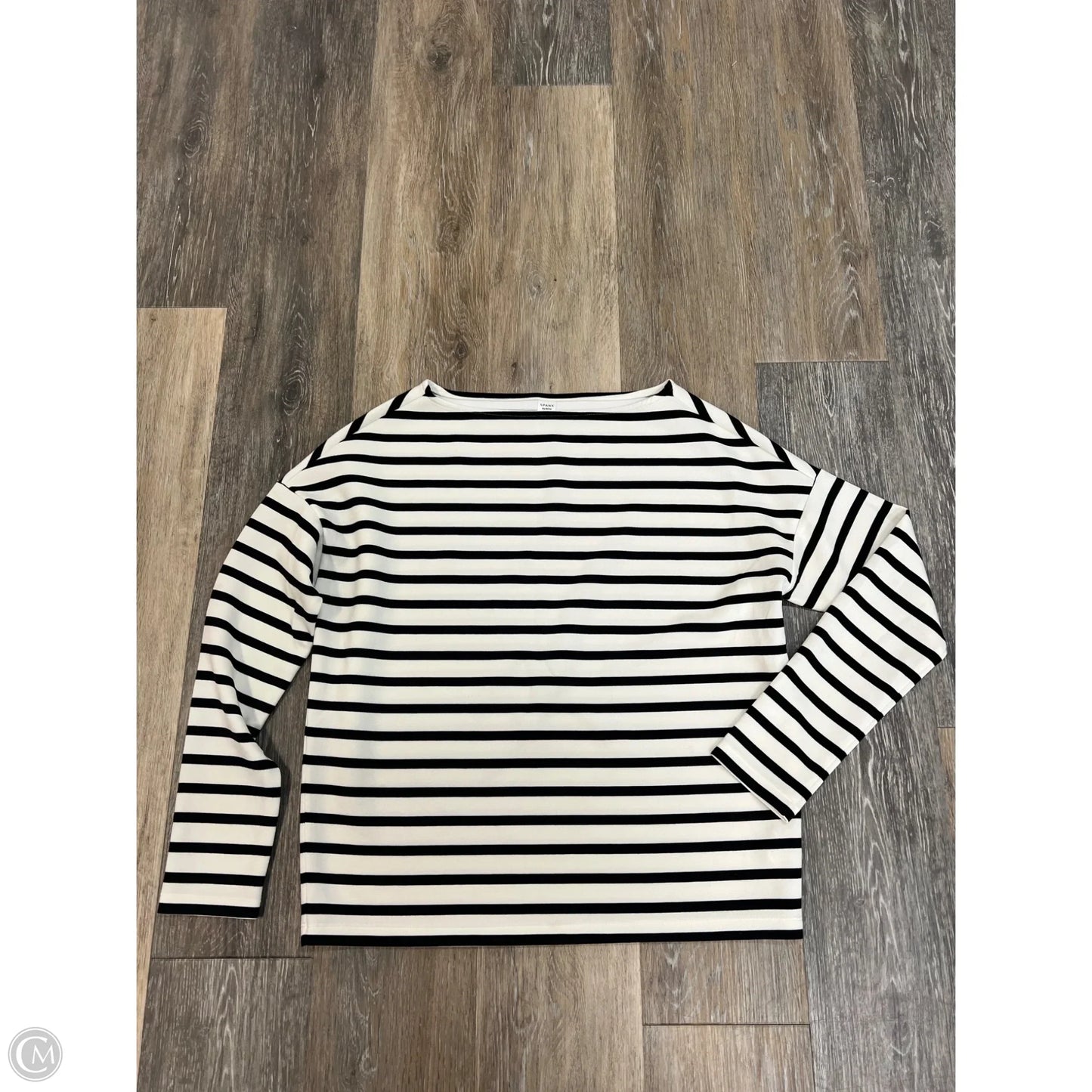 Top Long Sleeve By Spanx In Striped Pattern, Size: Xs