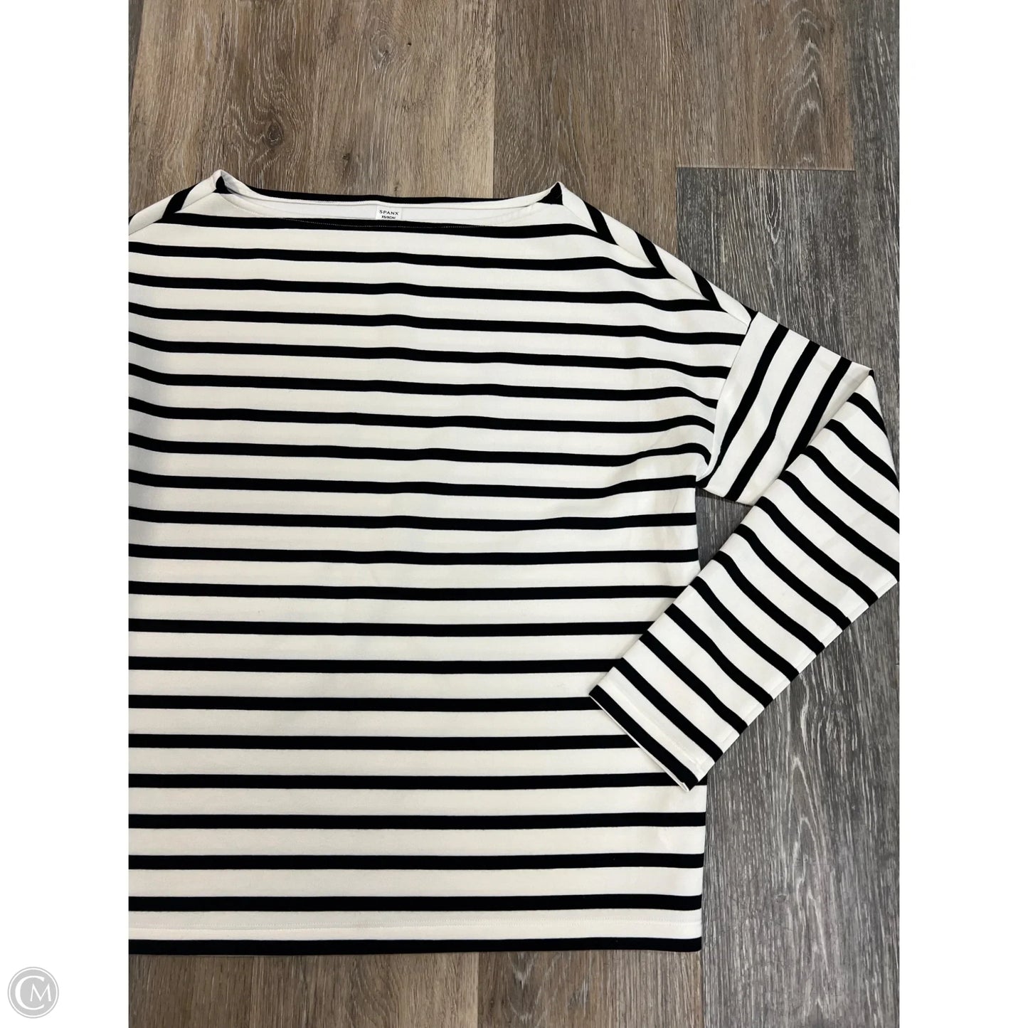Top Long Sleeve By Spanx In Striped Pattern, Size: Xs