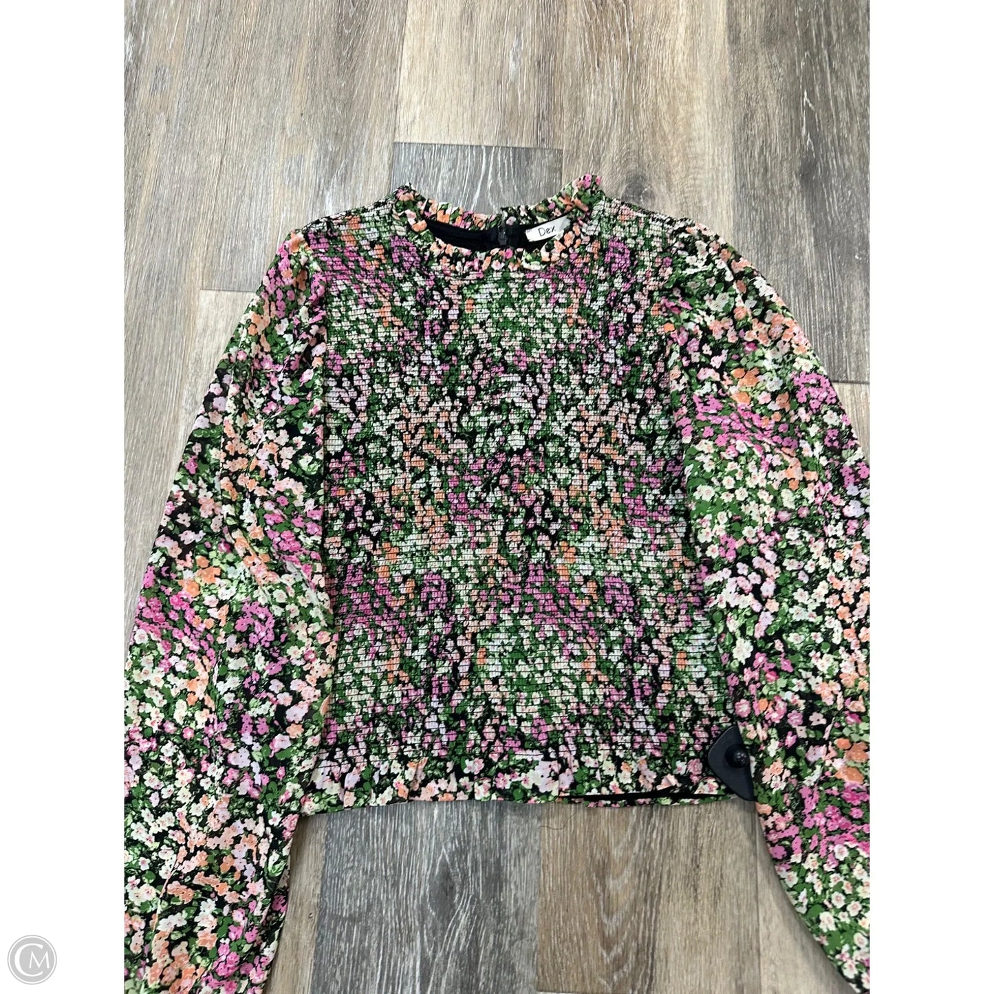 Blouse Long Sleeve By Dex In Floral Print, Size: S