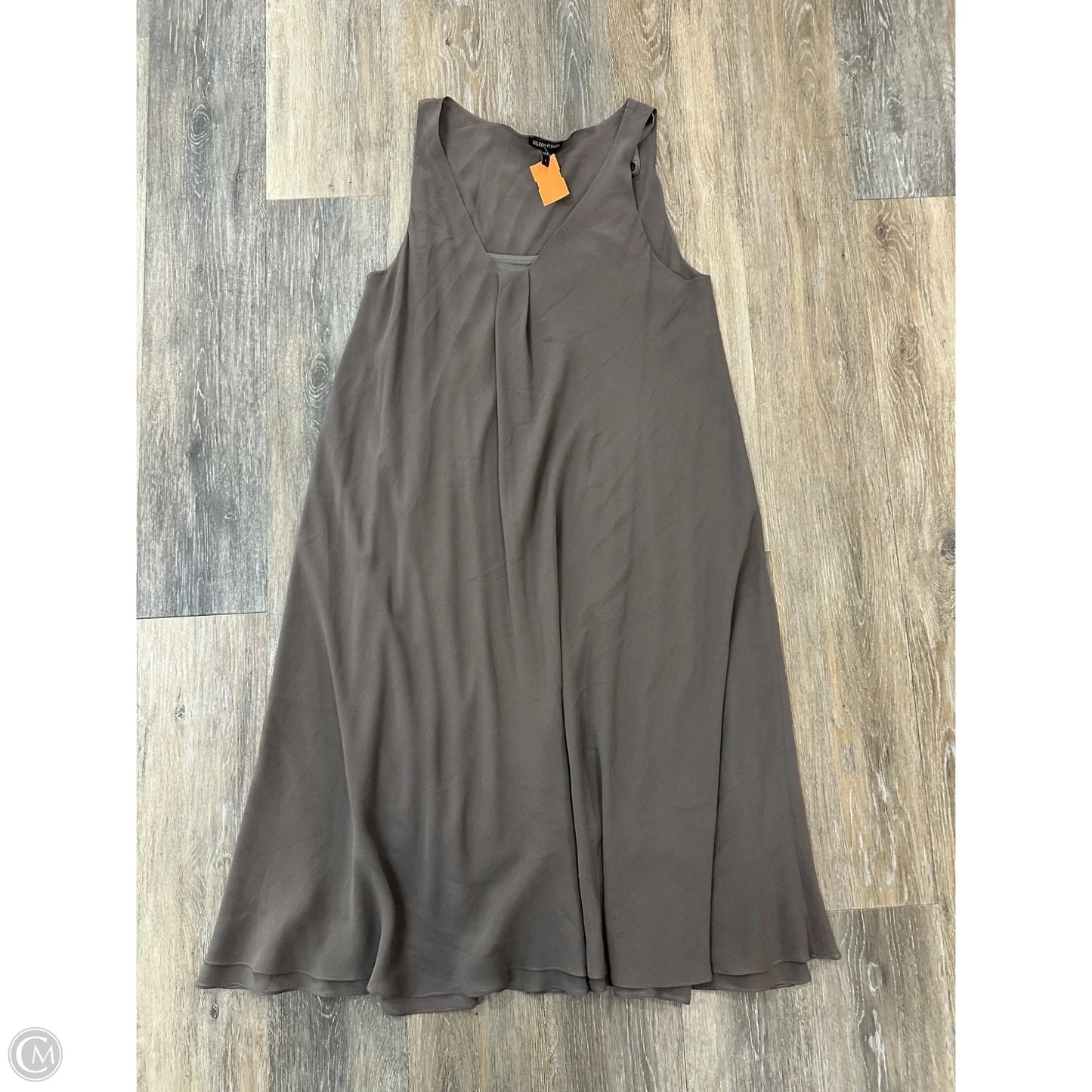 Dress Casual Midi By Eileen Fisher In Brown, Size: L