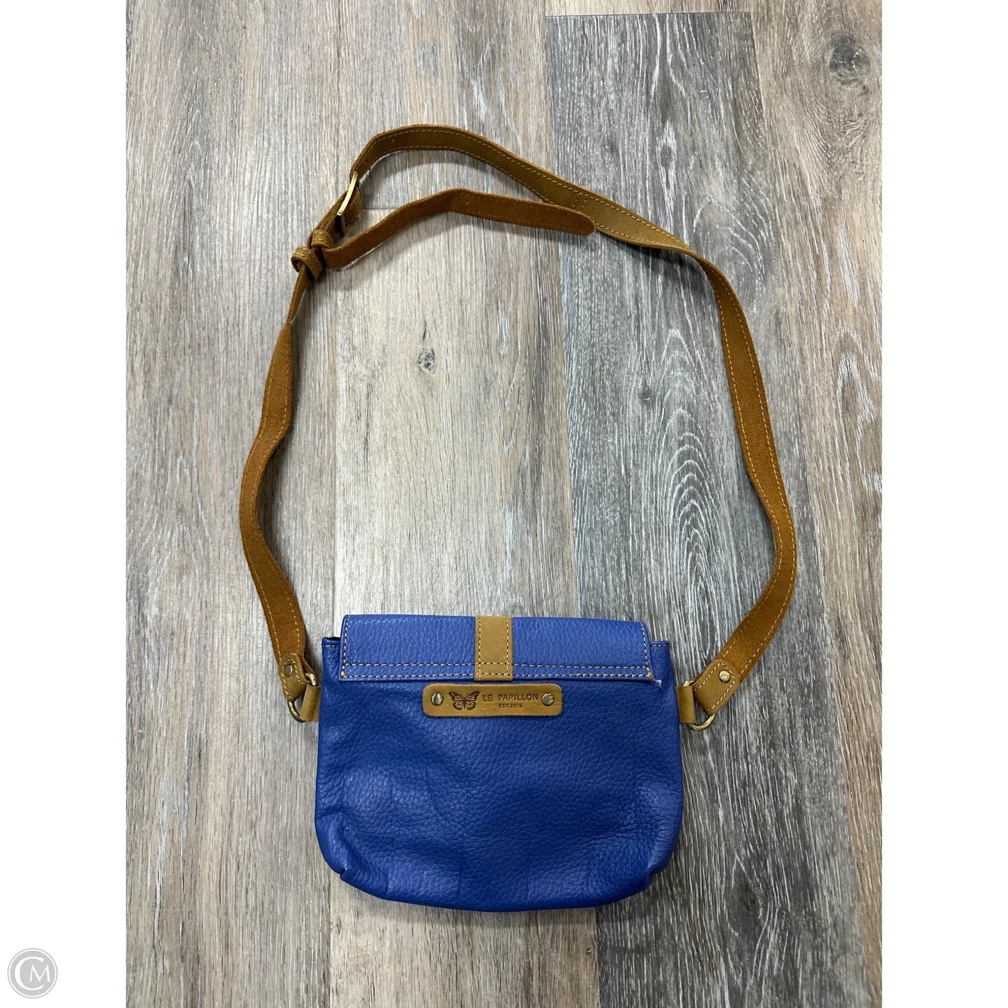 Crossbody Leather By Le Papillon, Size: Small