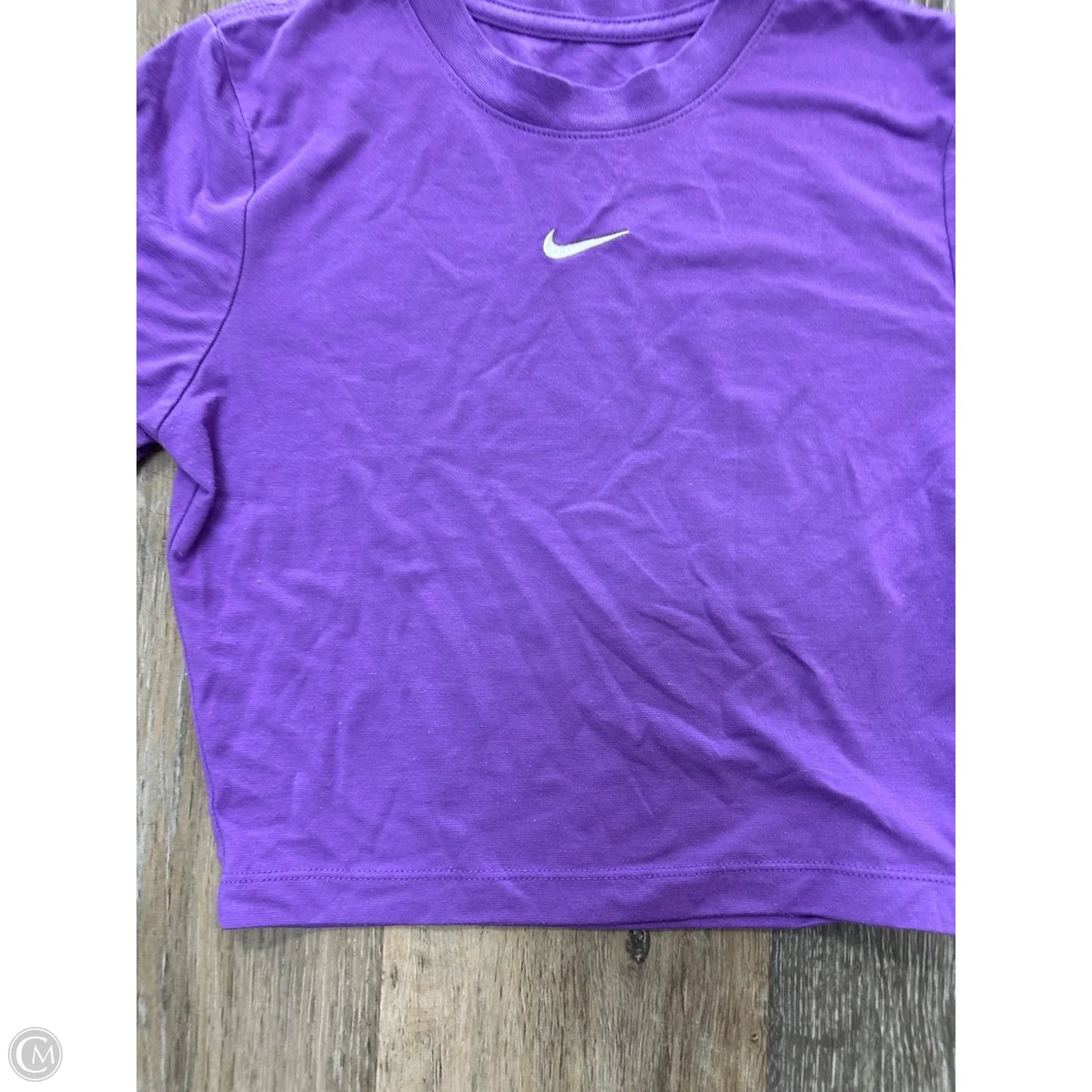 Athletic Top Short Sleeve By Nike Apparel In Purple, Size: Xs