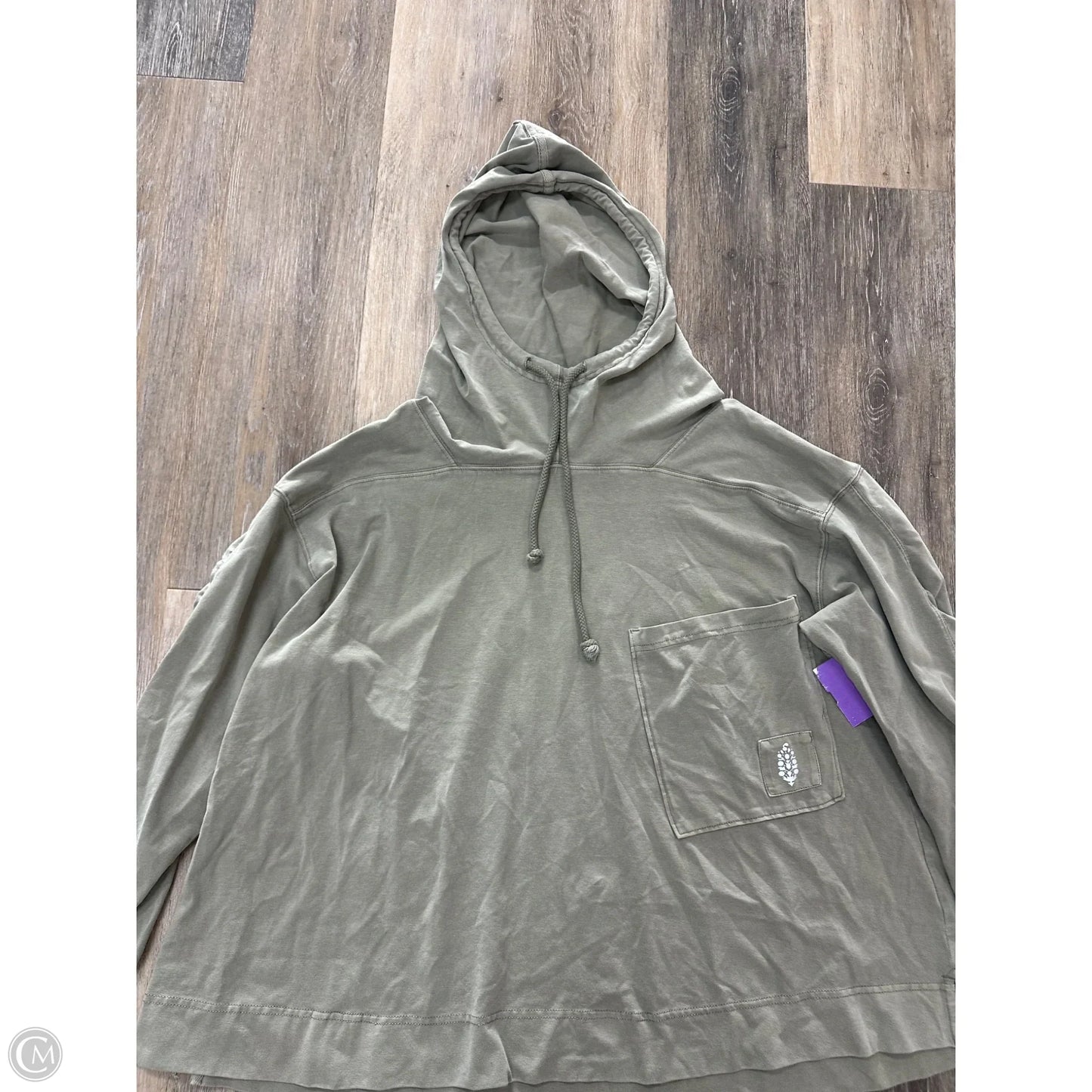 Athletic Sweatshirt Hoodie By Free People In Green, Size: Xs