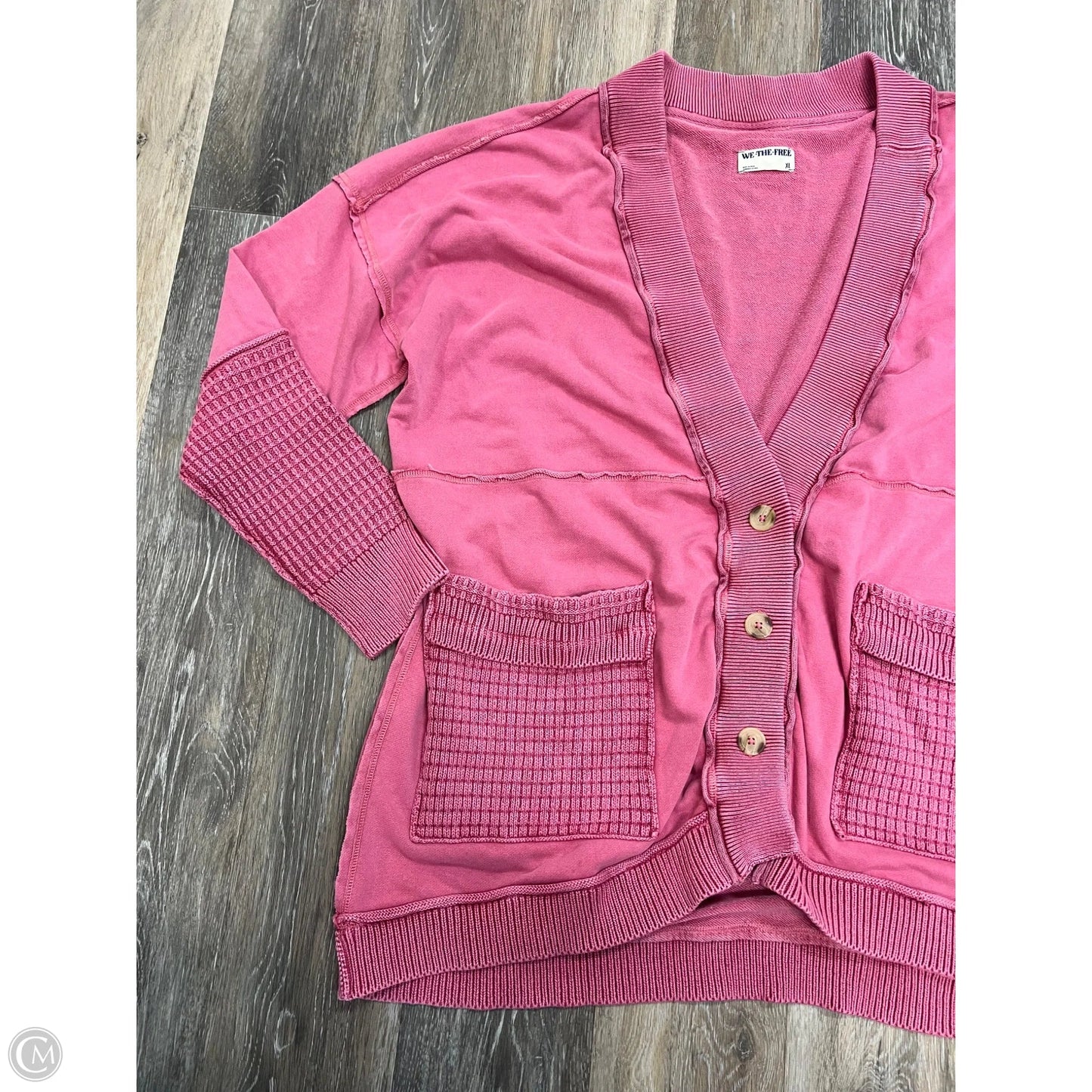 Sweater Cardigan By We The Free In Pink, Size: Xl