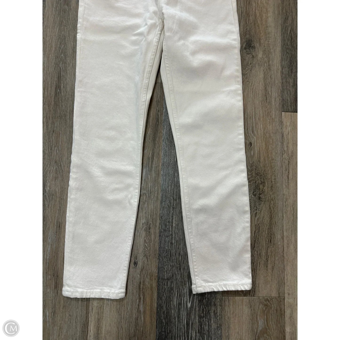 Jeans Straight By RE/DONE In Cream Denim, Size: 6