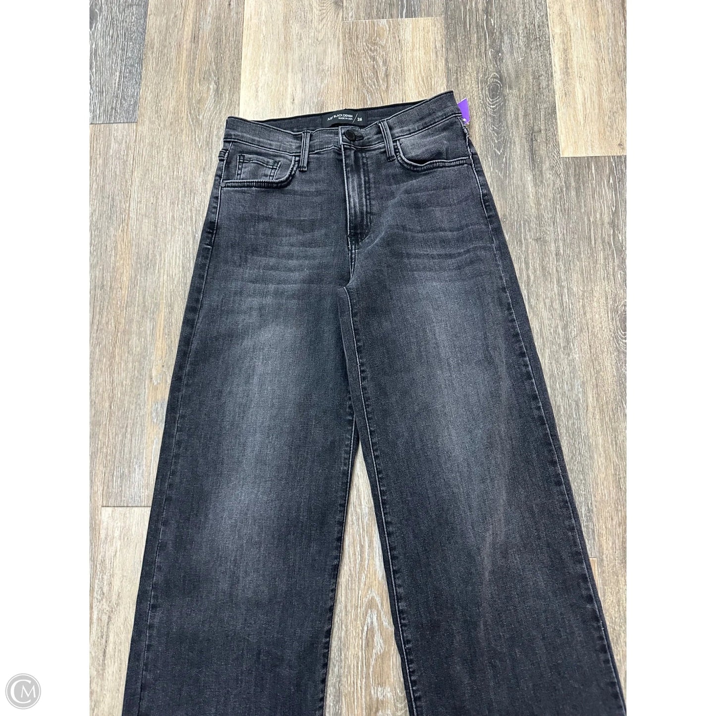 Jeans Wide Leg By Just Black In Black Denim, Size: 2