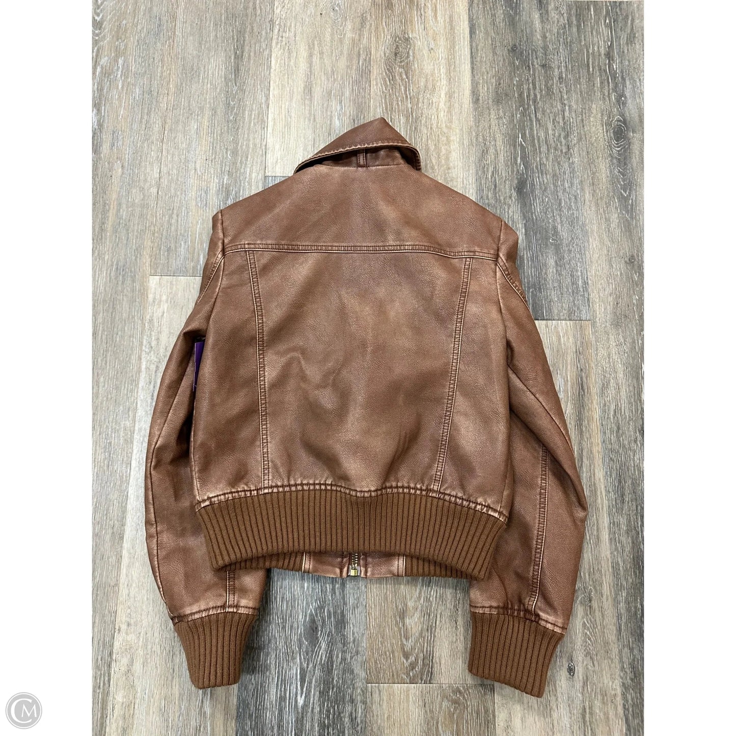Jacket Moto By Abercrombie And Fitch In Brown, Size: Xs