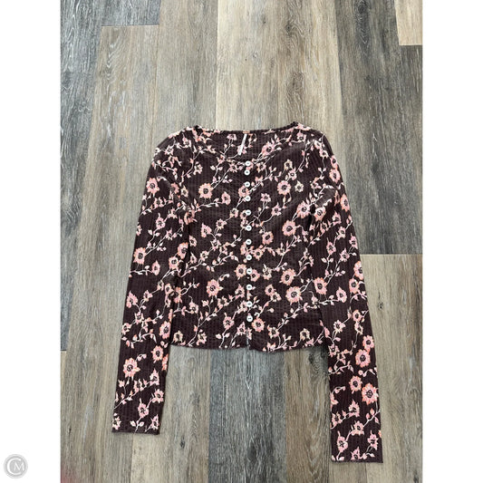 Top Long Sleeve By Free People In Floral Print, Size: S