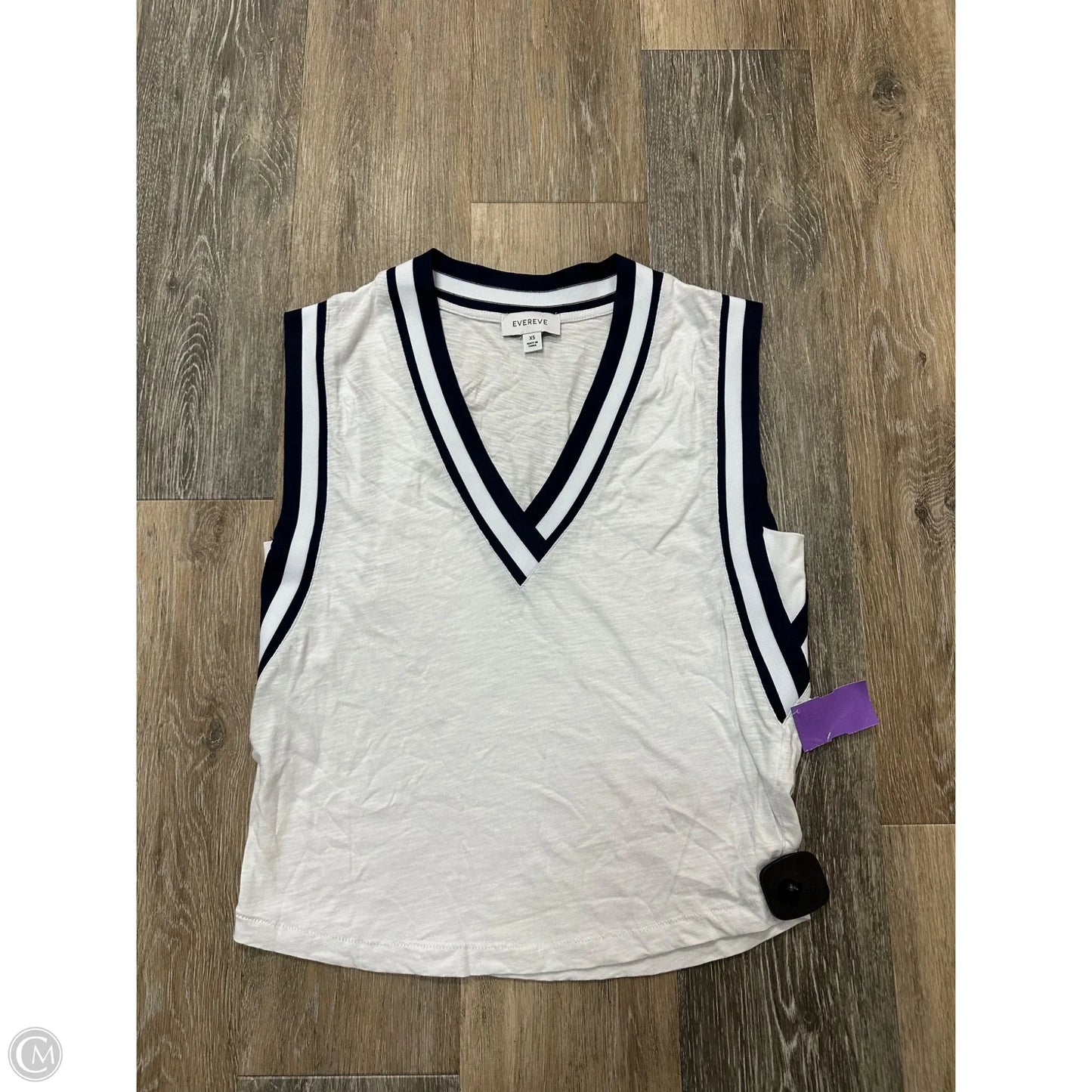 Tank Top By Evereve In Blue & White, Size: Xs