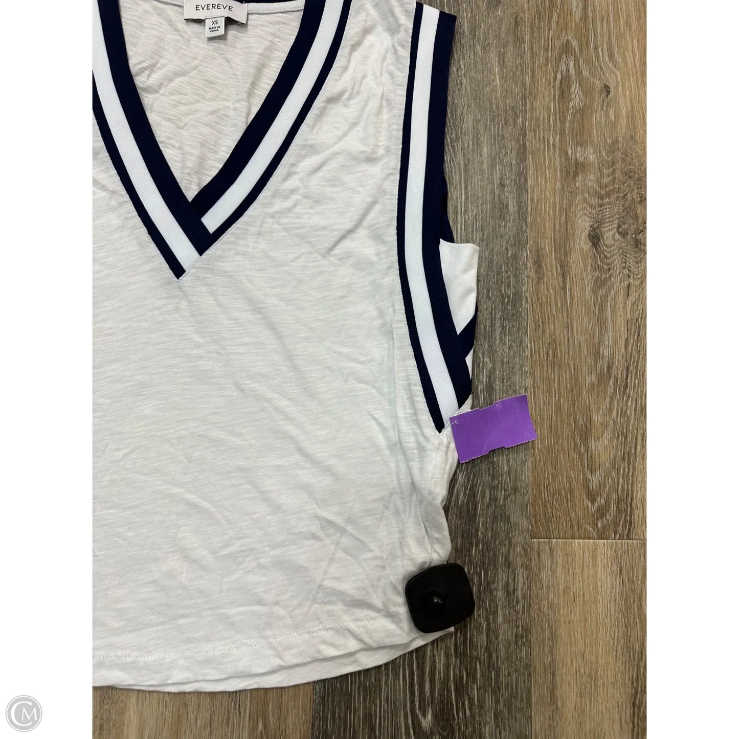 Tank Top By Evereve In Blue & White, Size: Xs