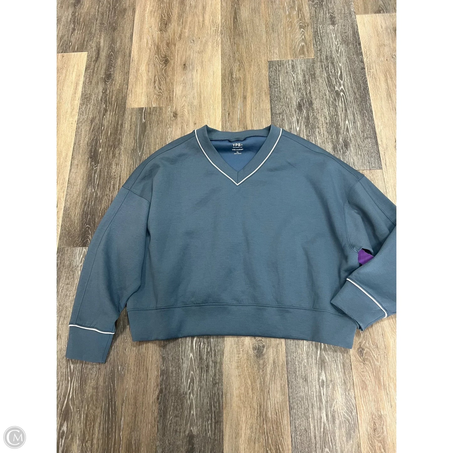 Athletic Sweatshirt Collar By Ypb In Blue, Size: Xl