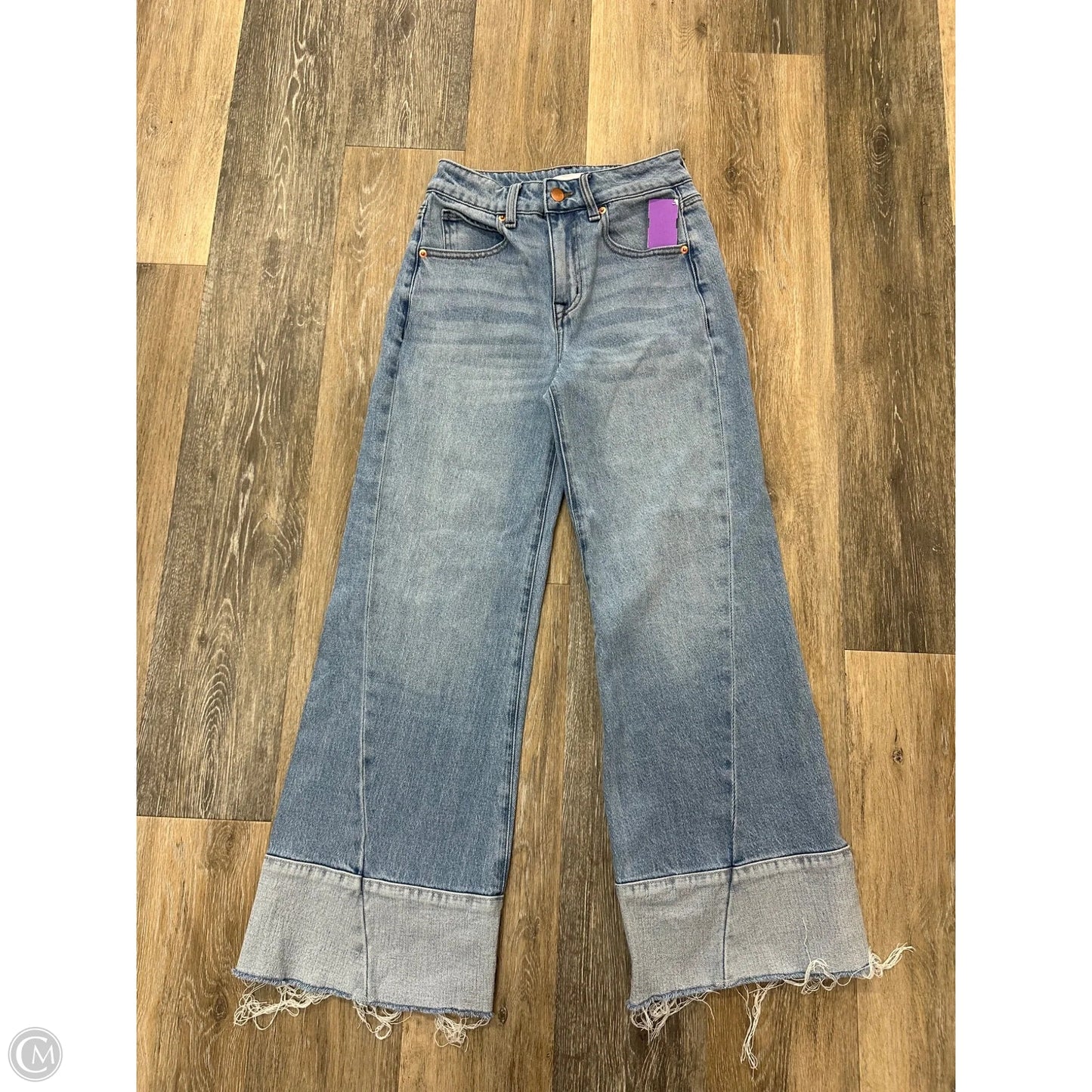 Jeans Wide Leg By Evereve In Blue Denim, Size: 1/25