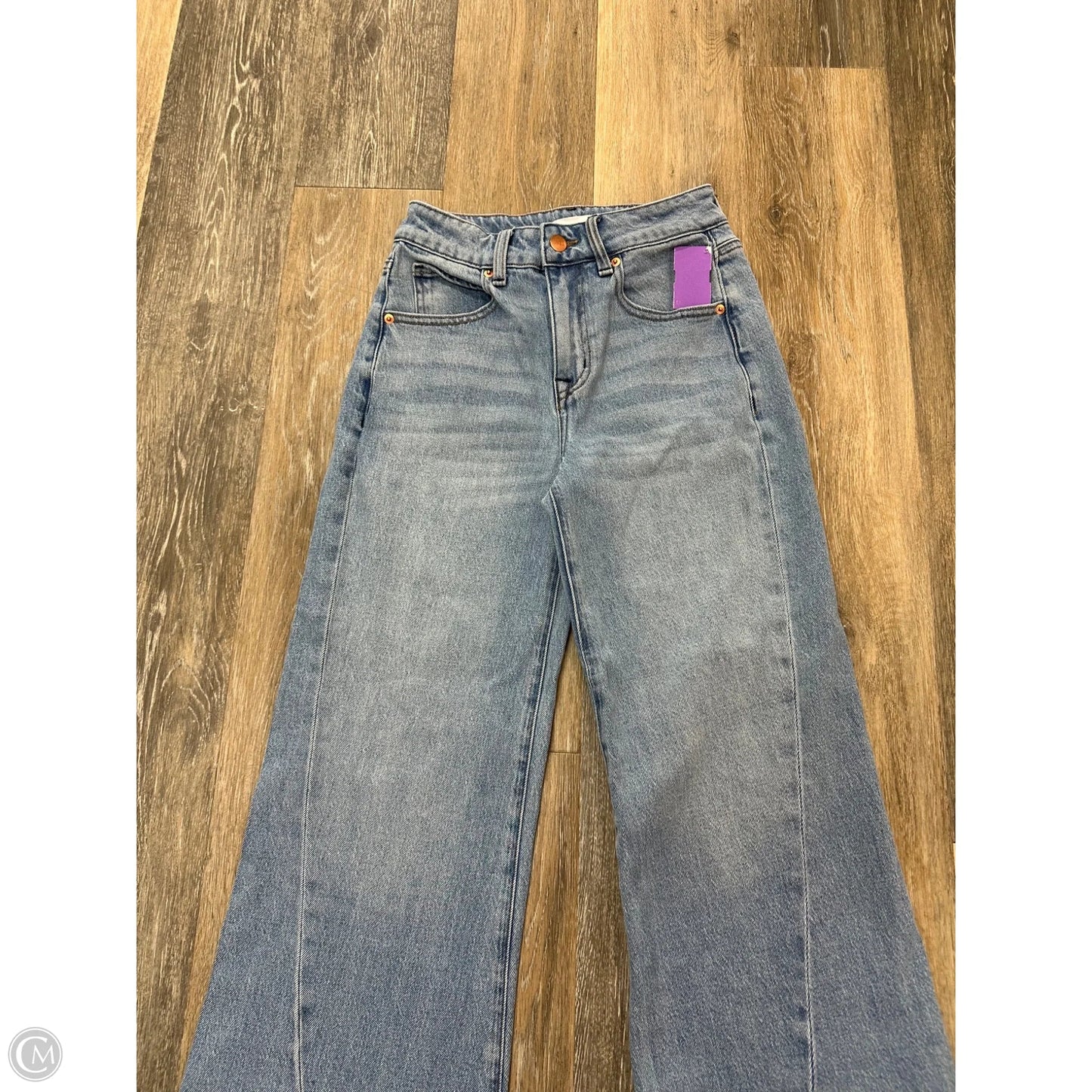 Jeans Wide Leg By Evereve In Blue Denim, Size: 1/25