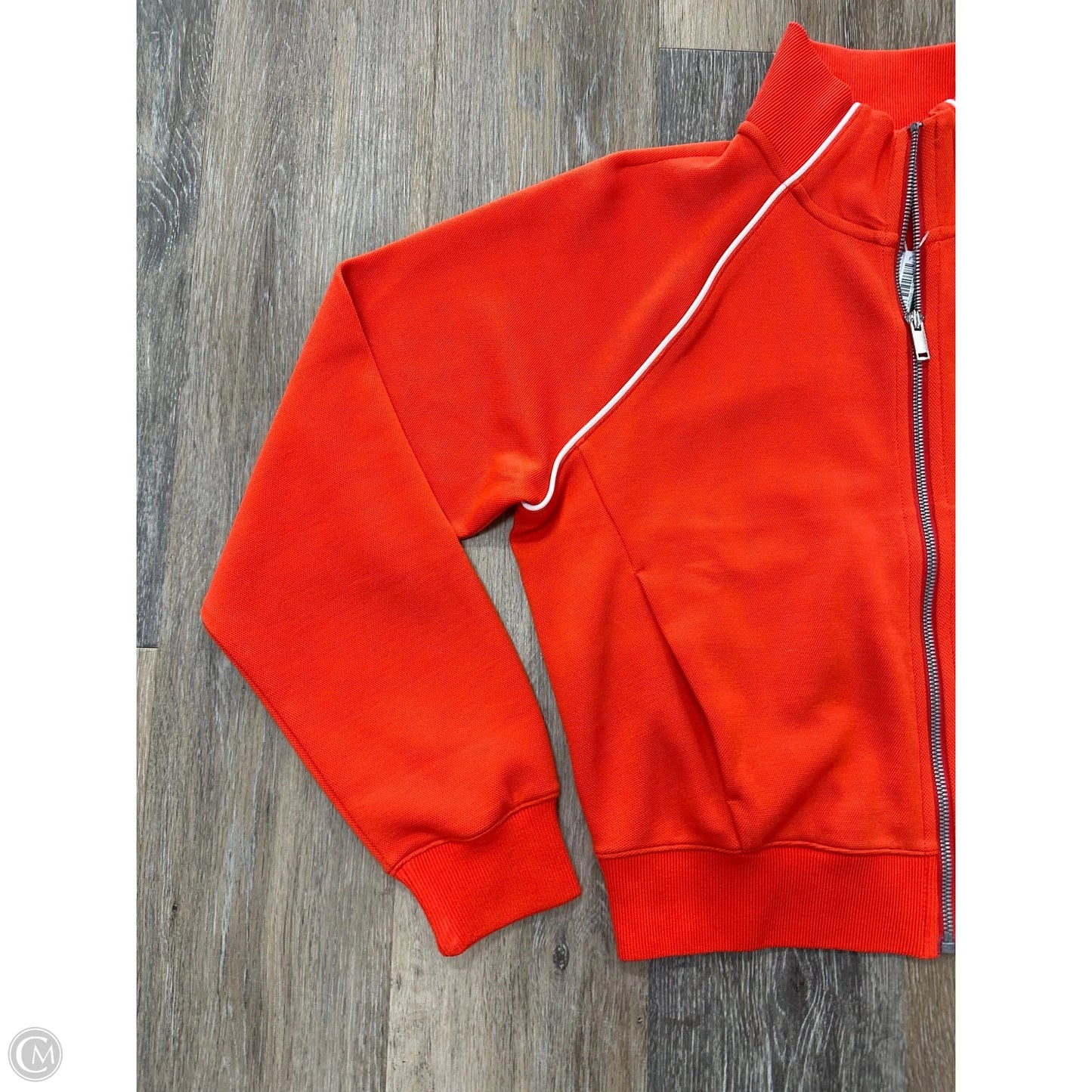 Athletic Top Long Sleeve Collar By Spanx In Orange, Size: S