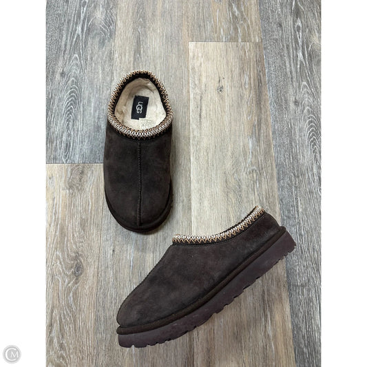 Slippers Designer By Ugg In Brown, Size: 9