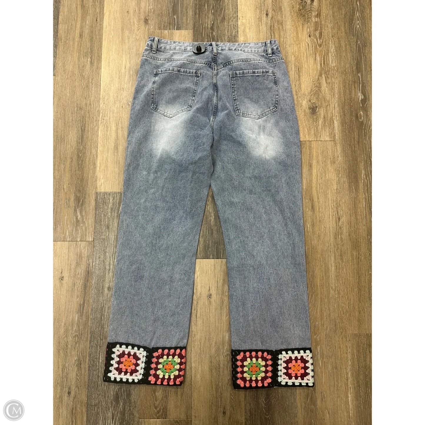 Jeans Straight By Pink Lily In Blue Denim, Size: 12