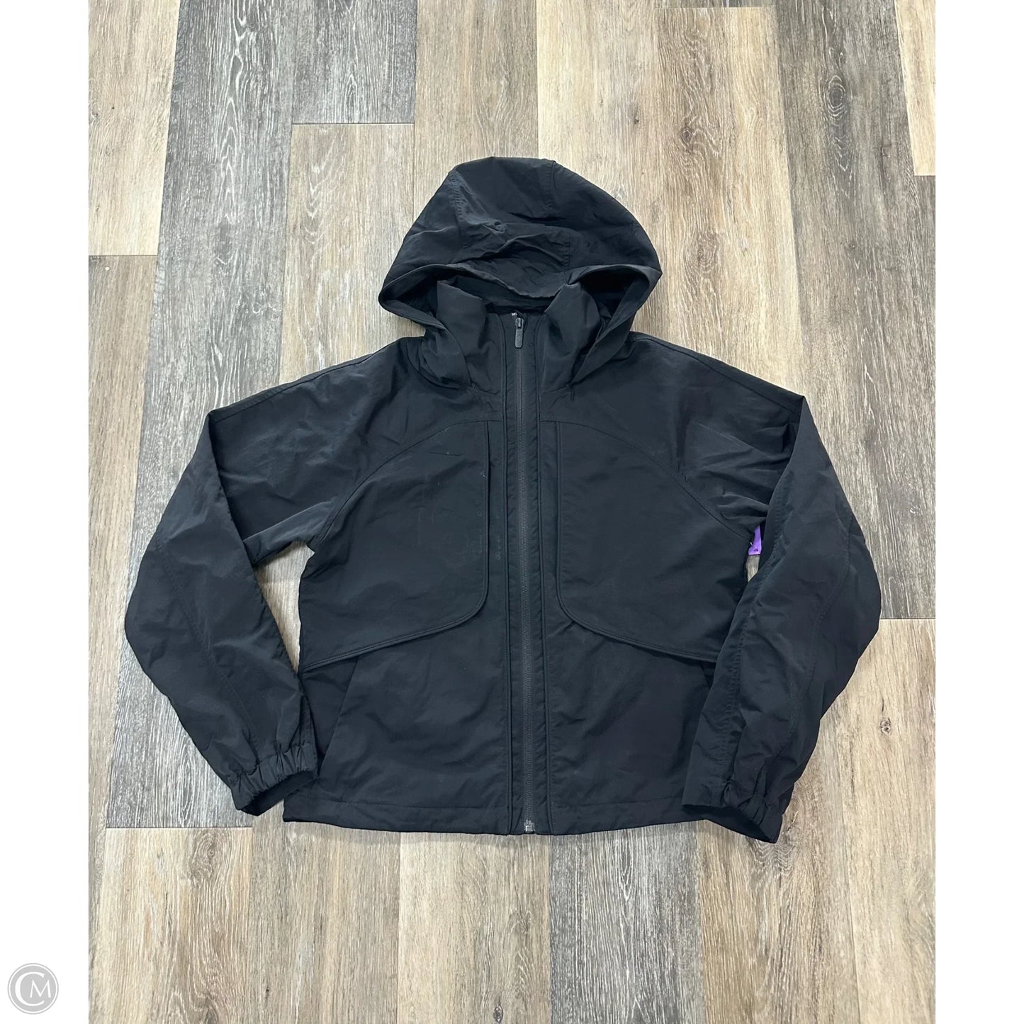 Athletic Jacket By Lululemon In Black, Size: 4