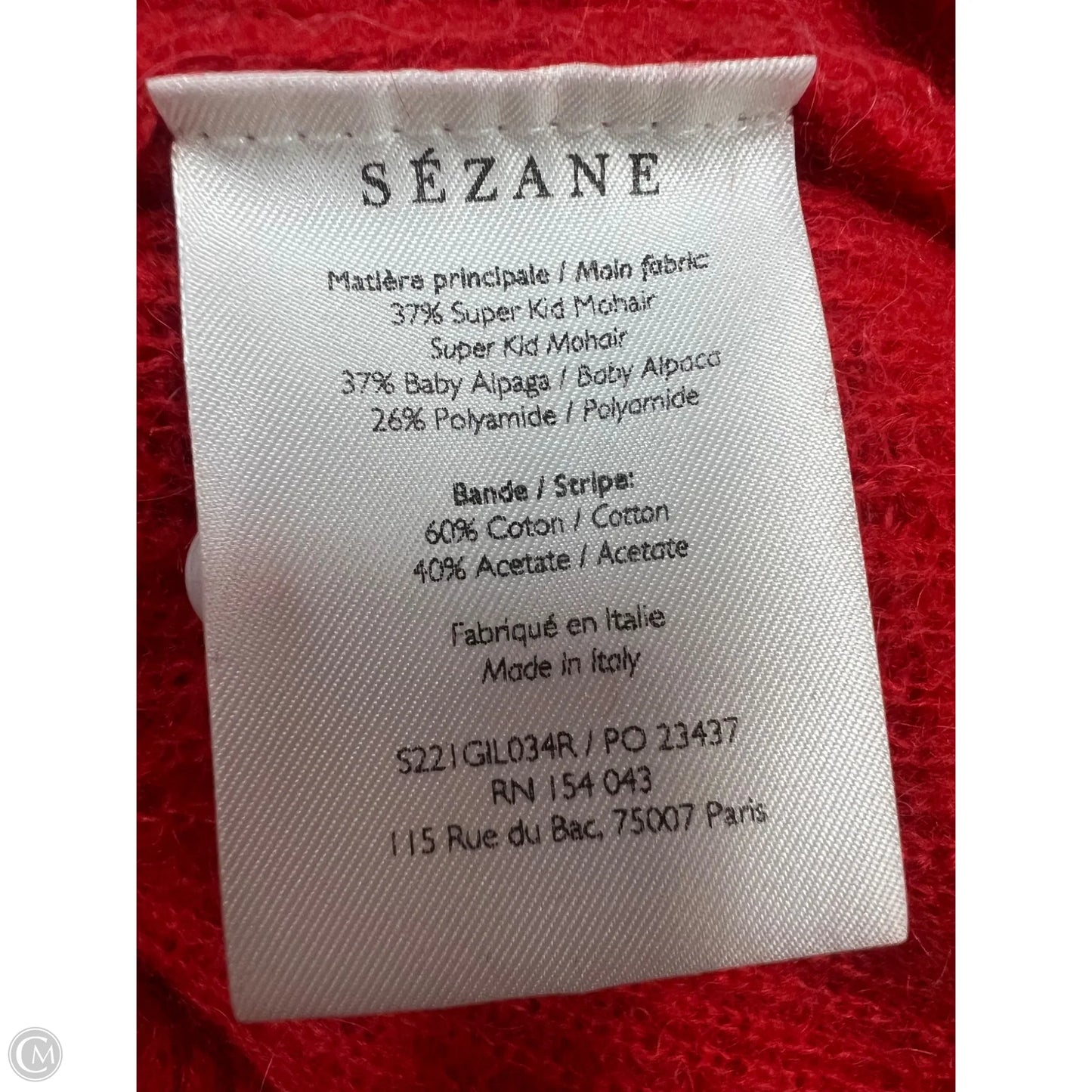 Sweater Cardigan By Sezane In Red, Size: Xs