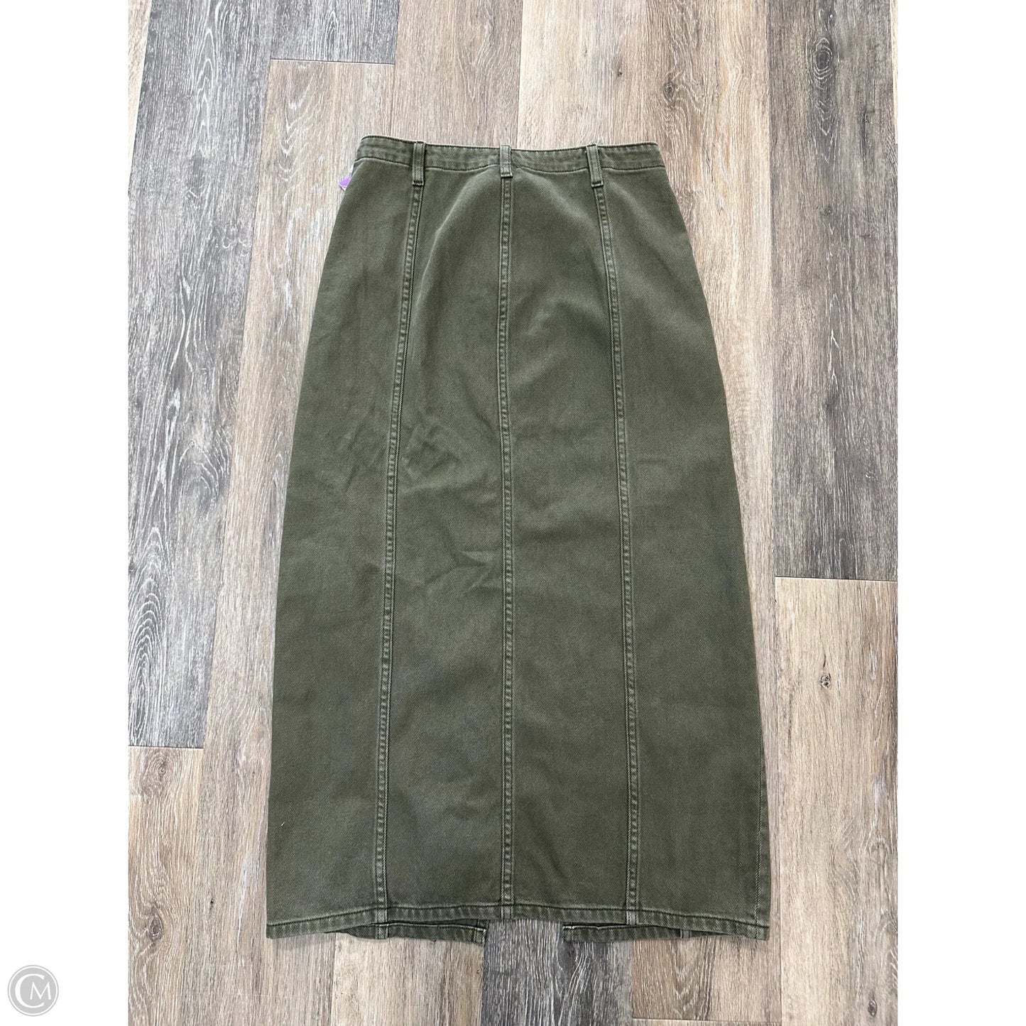 Skirt Midi By Miou Muse In Green Denim, Size: M