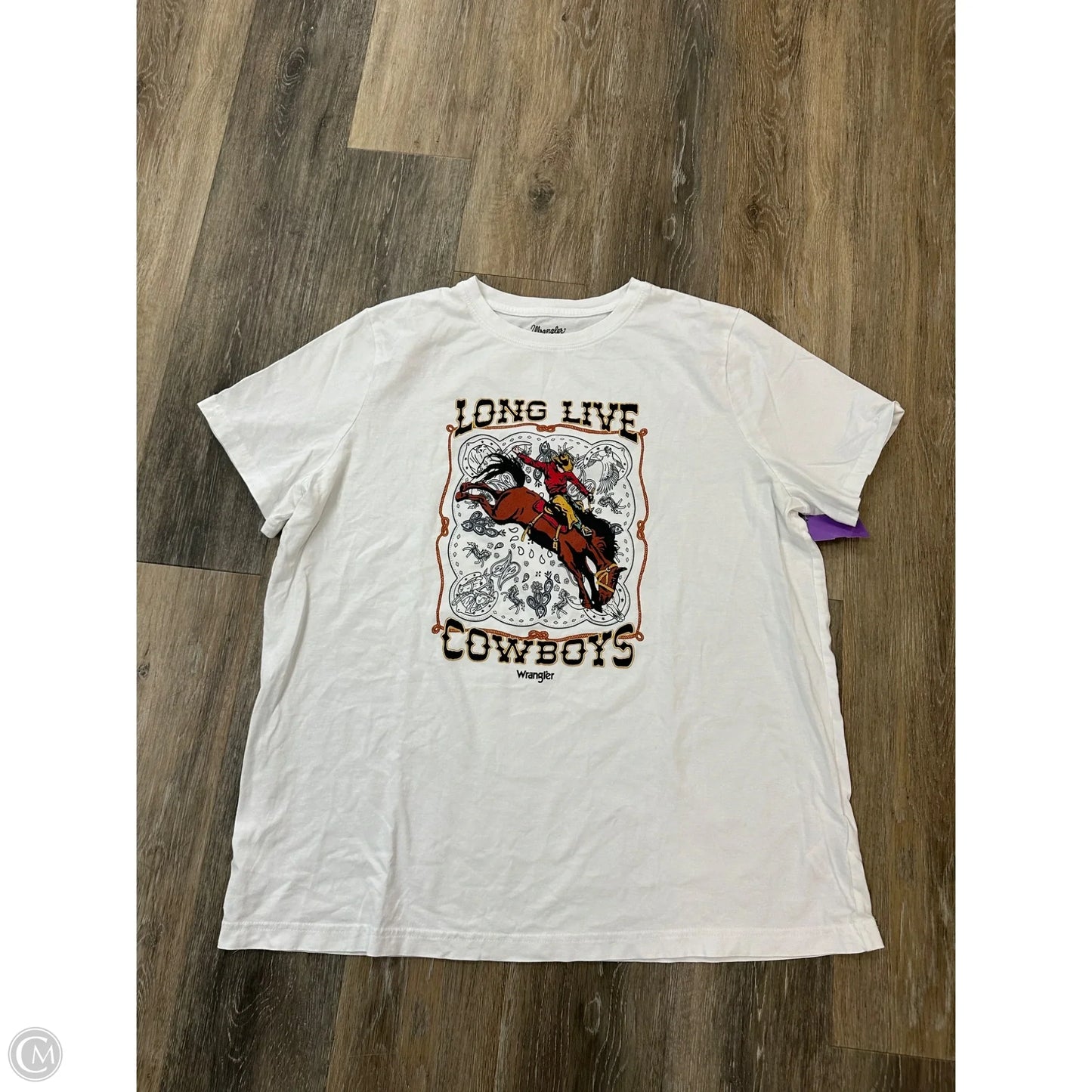 Top Short Sleeve By Wrangler In White, Size: Xl