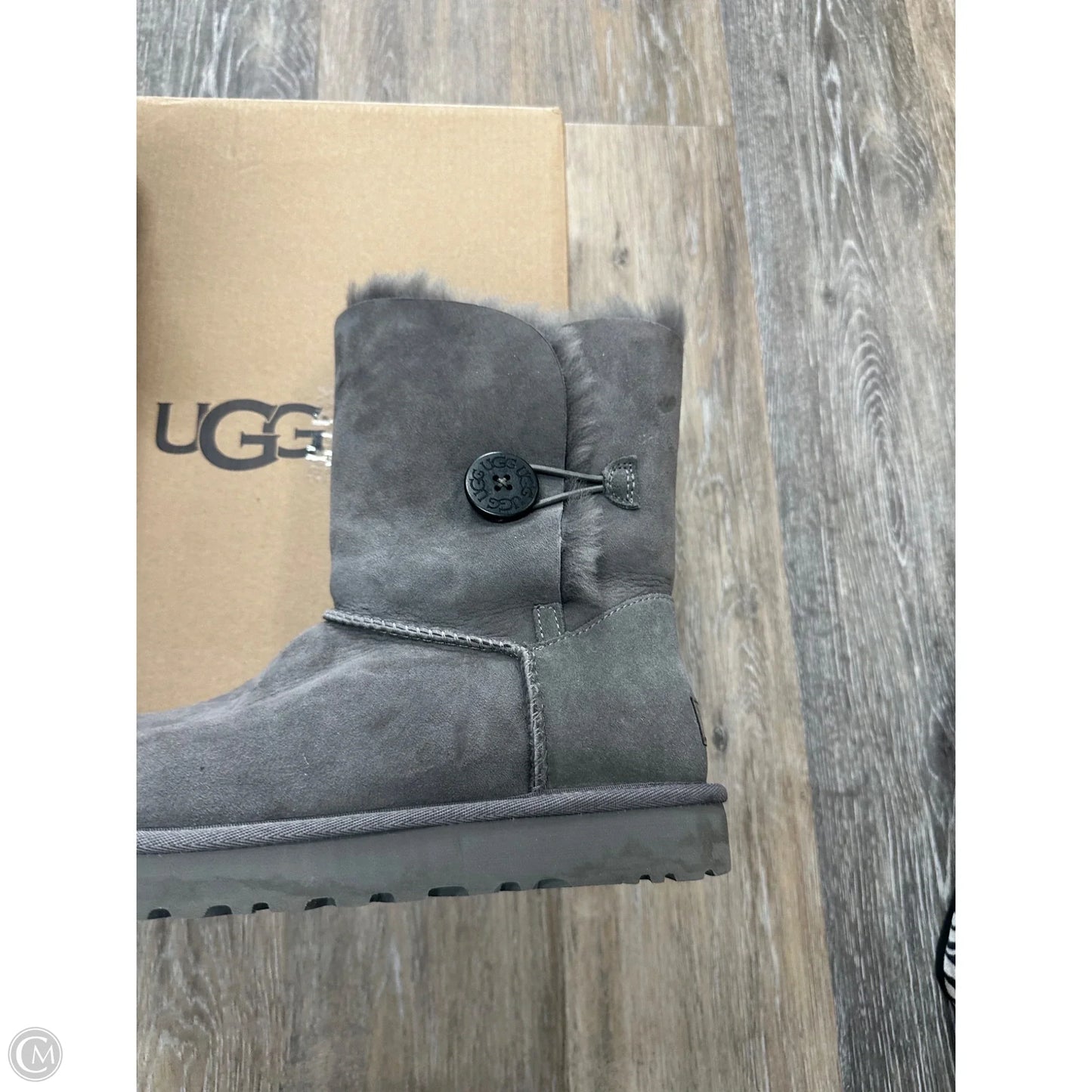 Boots Designer By Ugg In Grey, Size: 9