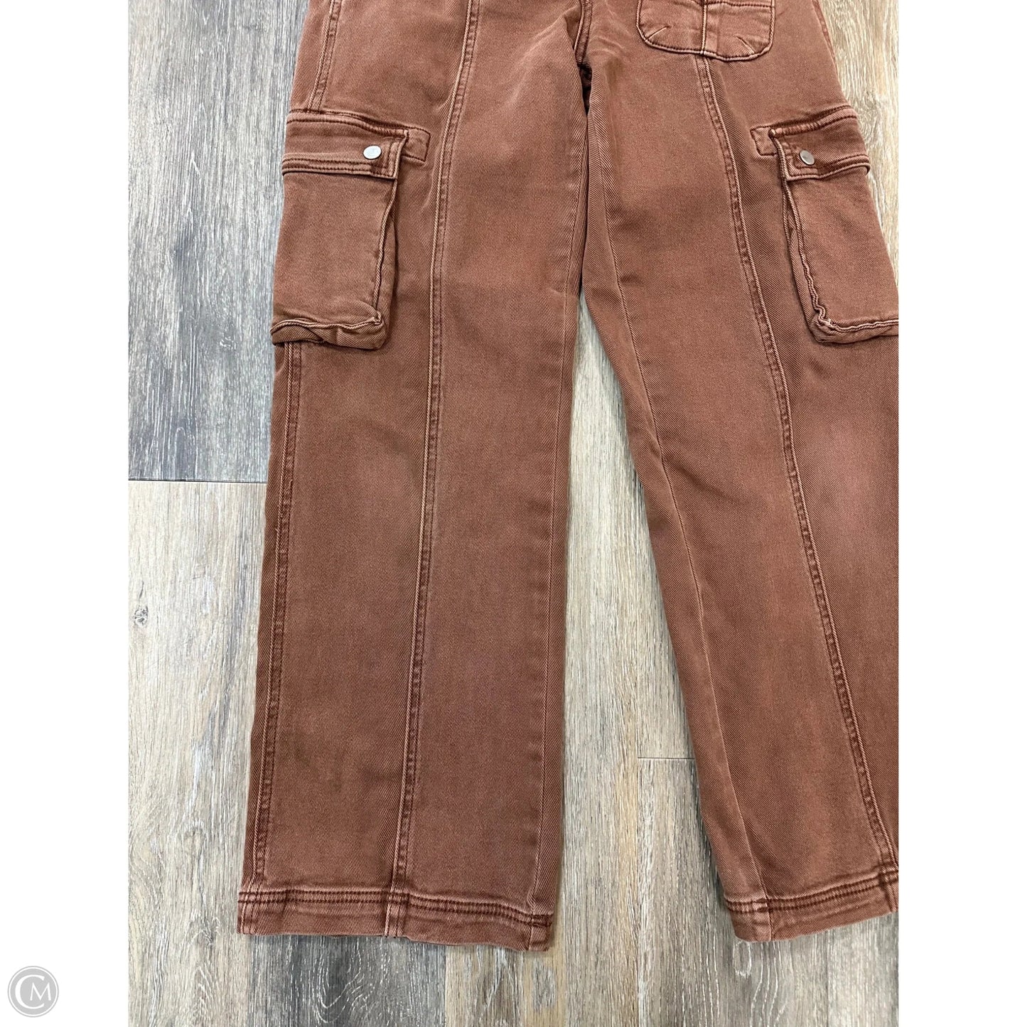 Jeans Straight By Risen In Brown Denim, Size: 2