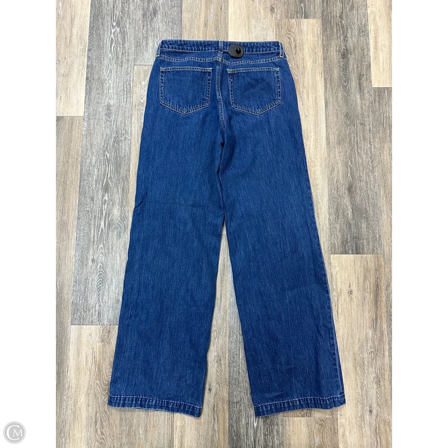 Jeans Wide Leg By L Agence In Blue Denim, Size: 6