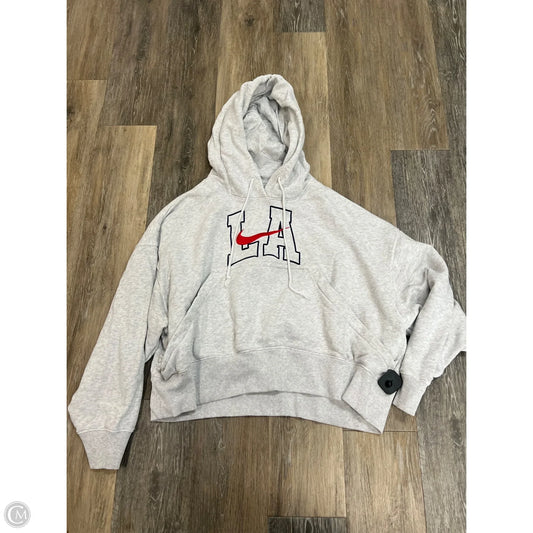 Athletic Sweatshirt Hoodie By Nike Apparel In Grey, Size: S
