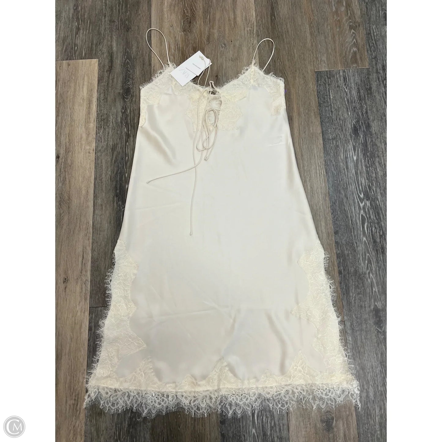 Dress Casual Midi By Zara In Cream, Size: Xs