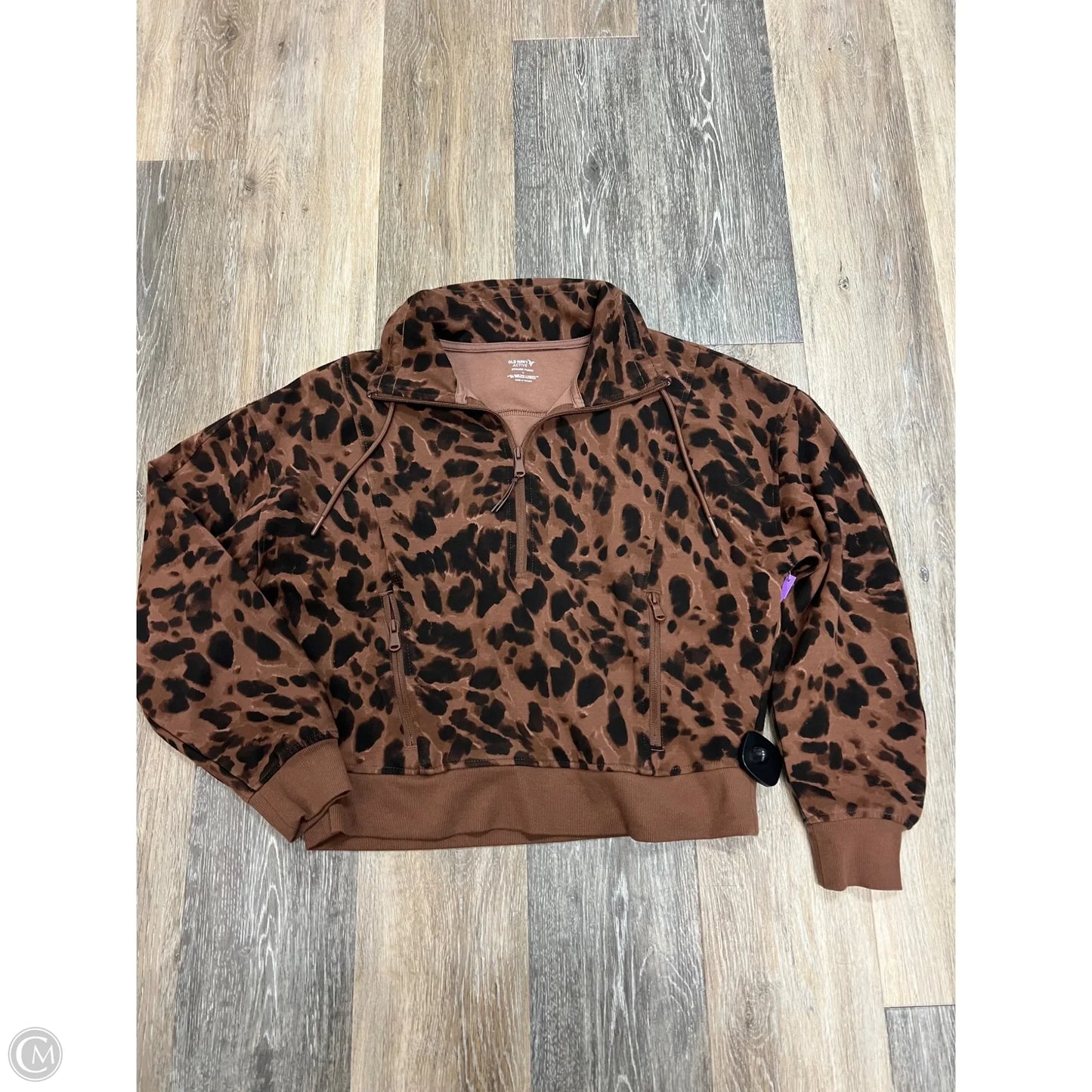 Athletic Sweatshirt Collar By Old Navy In Animal Print, Size: S
