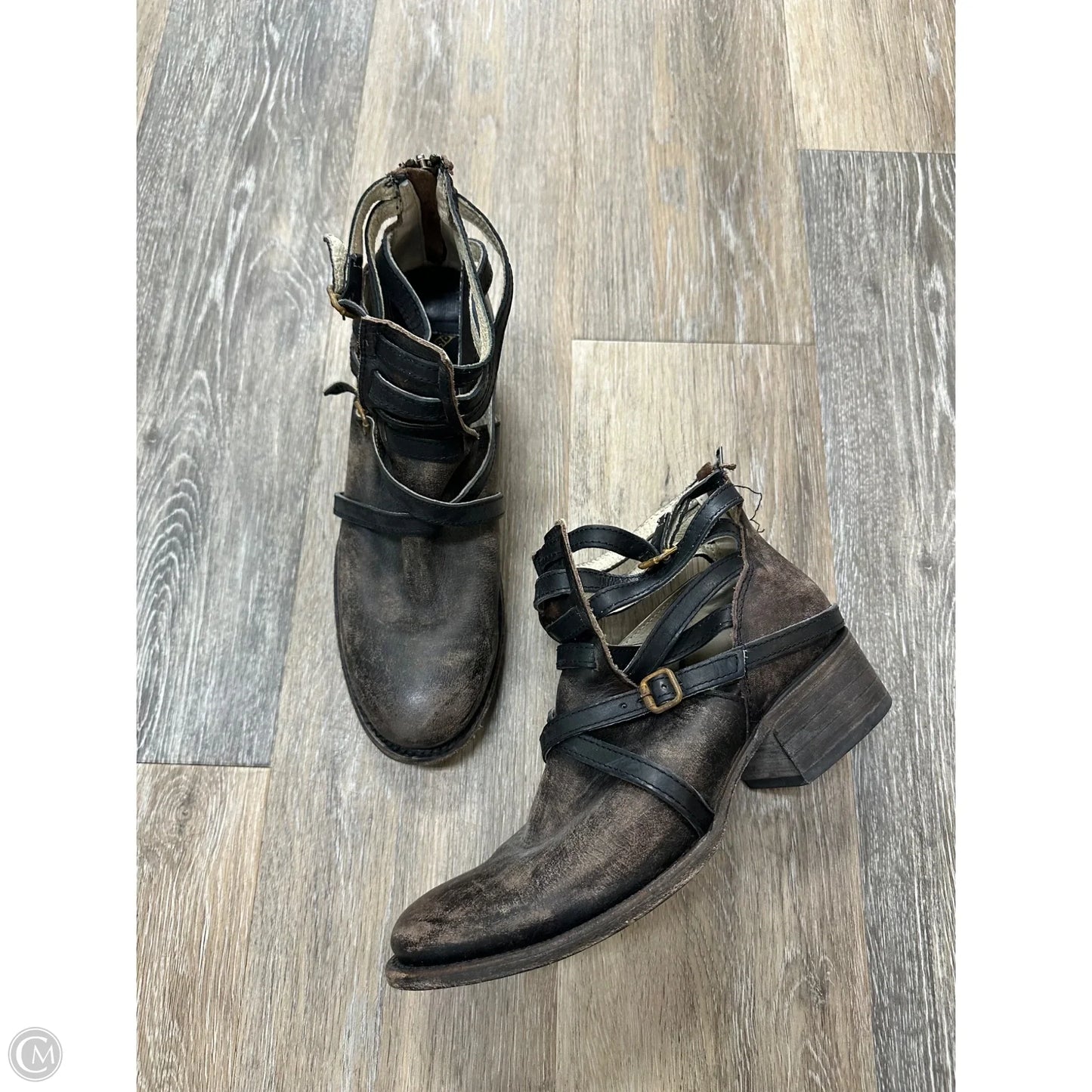 Boots Ankle Flats By Freebird In Brown, Size: 8