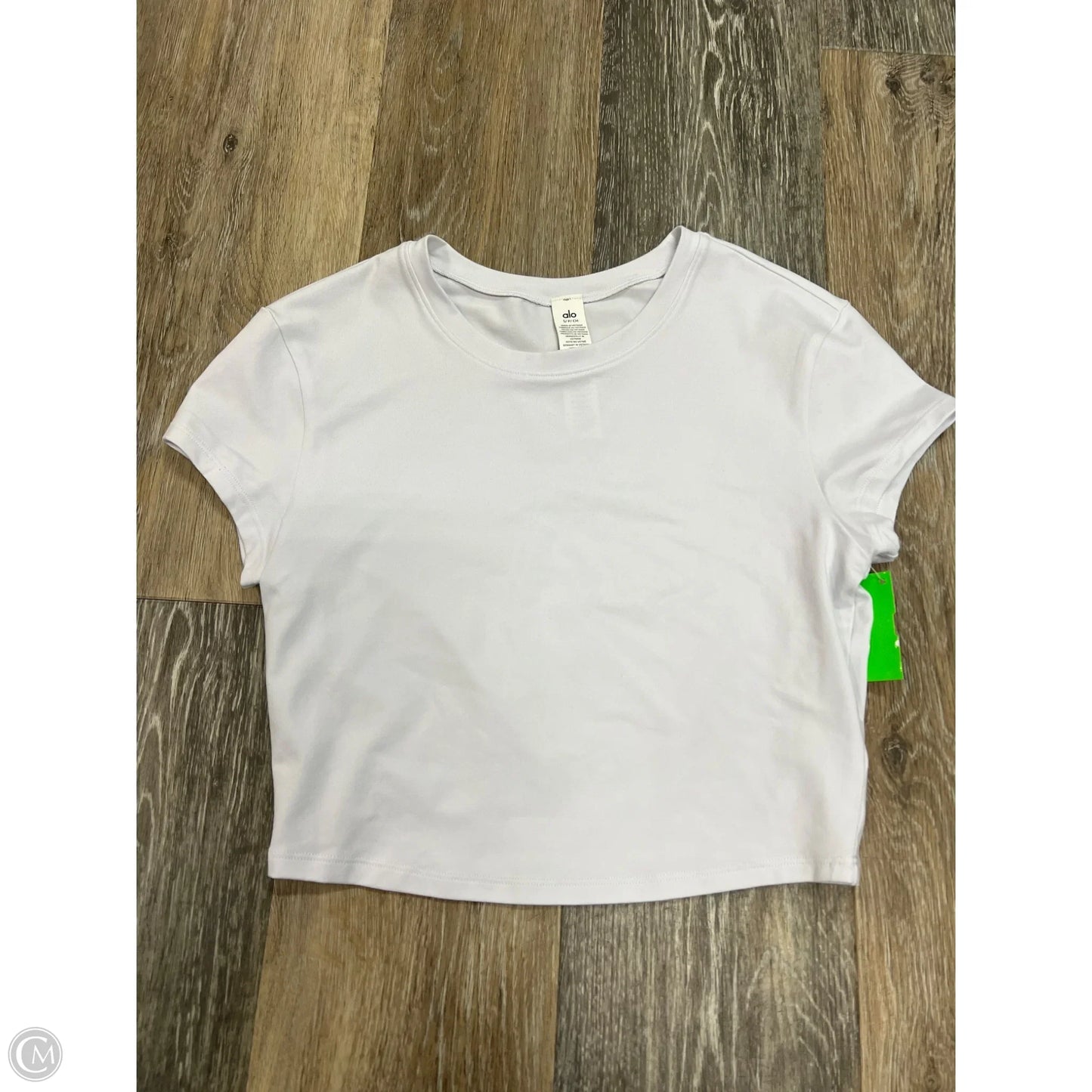 Athletic Top Short Sleeve By Alo In White, Size: S