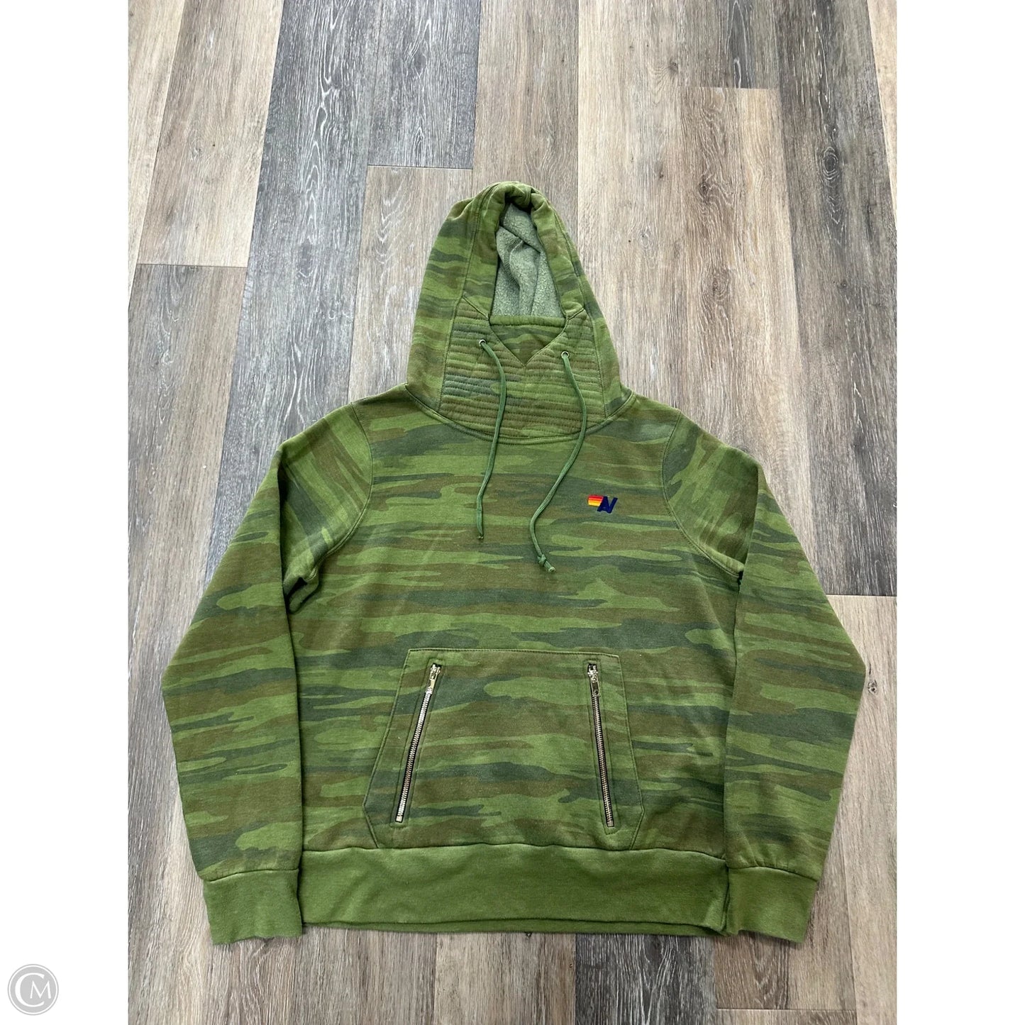 Sweatshirt Hoodie By Aviator Nation In Camouflage Print, Size: L