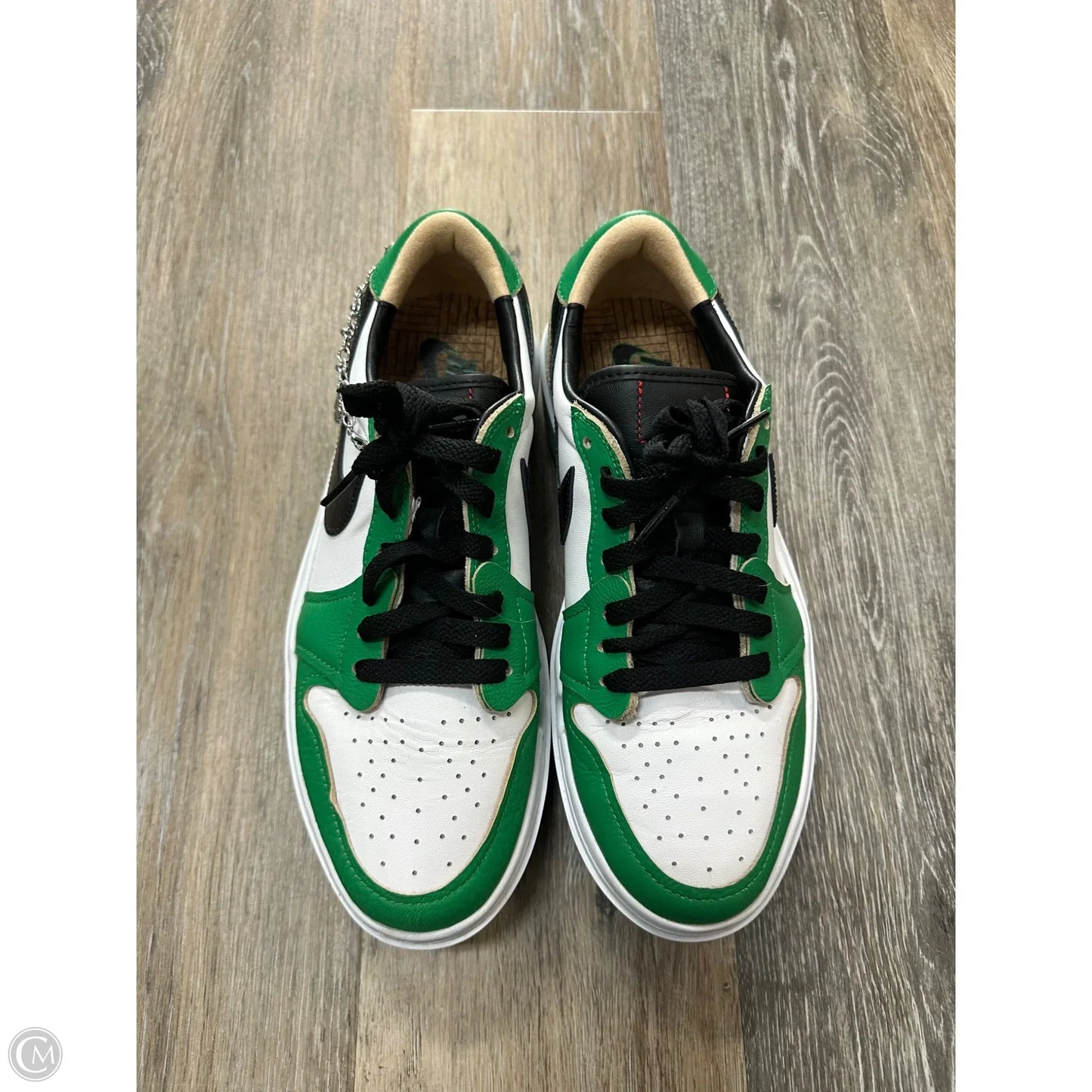 Shoes Sneakers By Nike In Black & Green, Size: 10