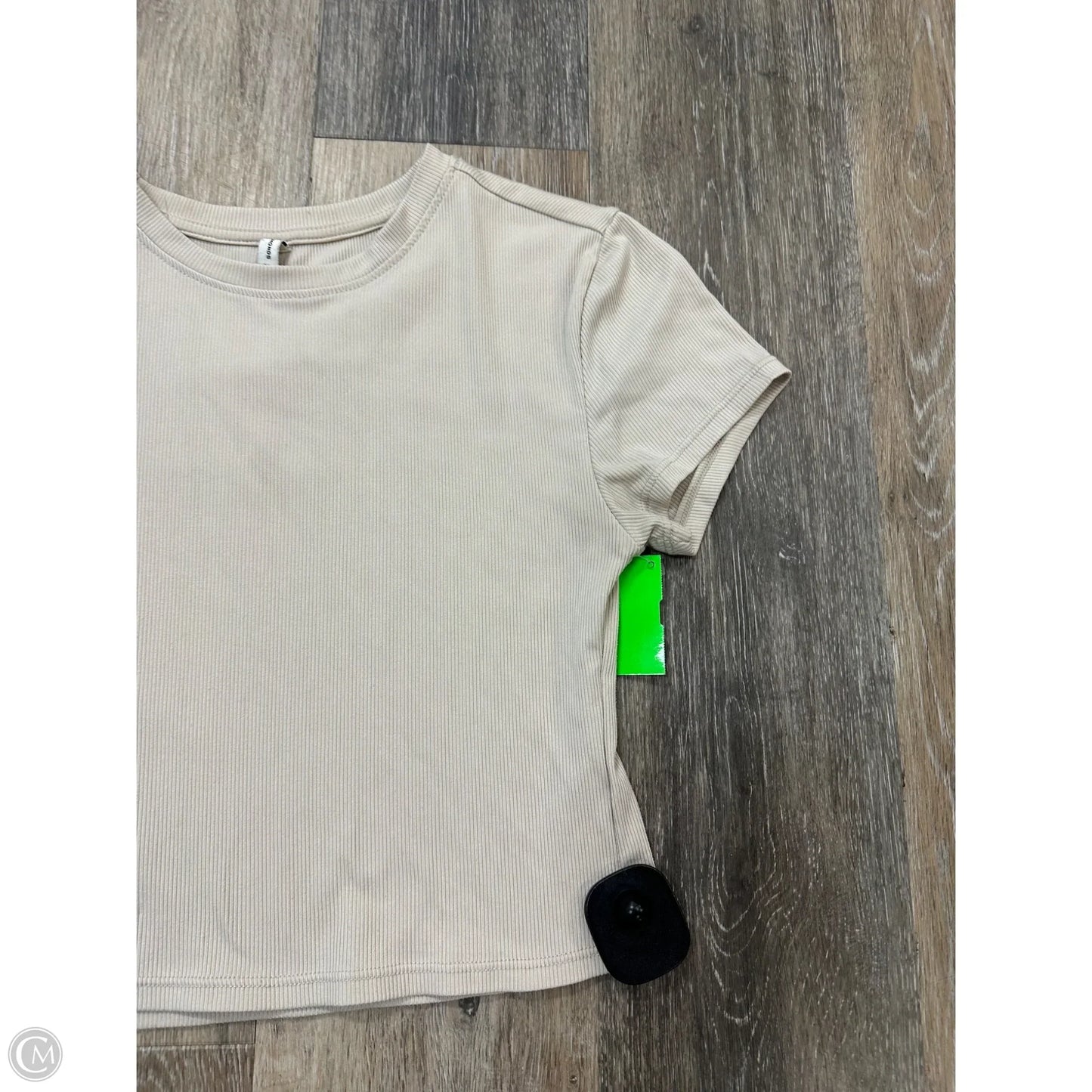 Athletic Top Short Sleeve By 7 Diamonds In Cream, Size: S